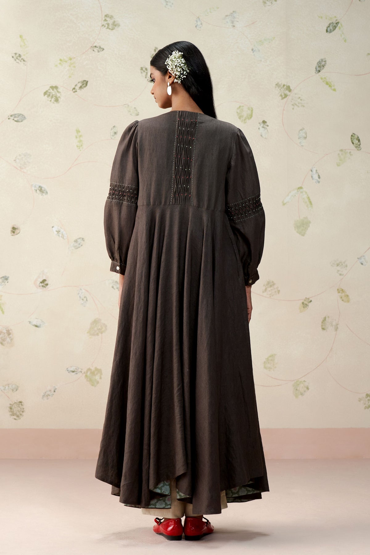 Pollen Ash Black Linen Jacket