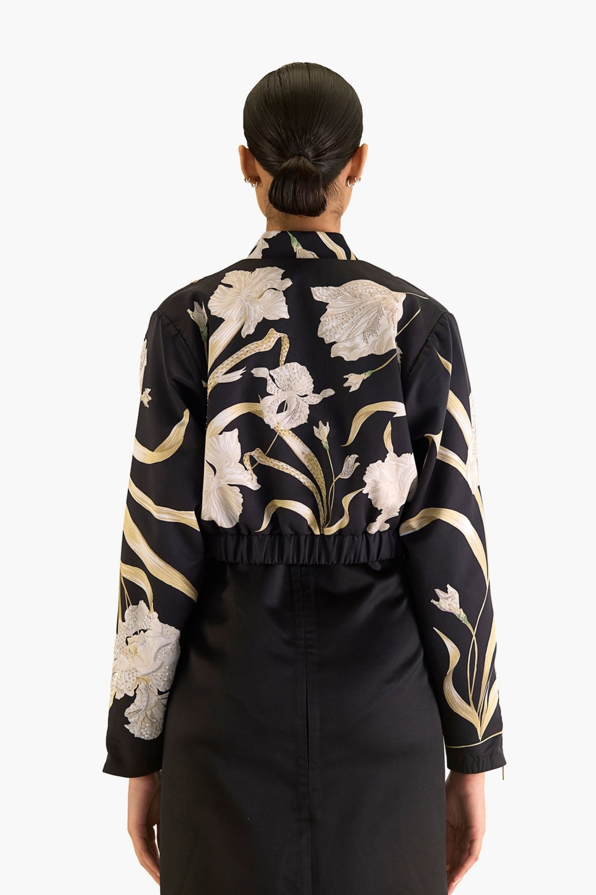Iris Embroidered Bomber Jacket