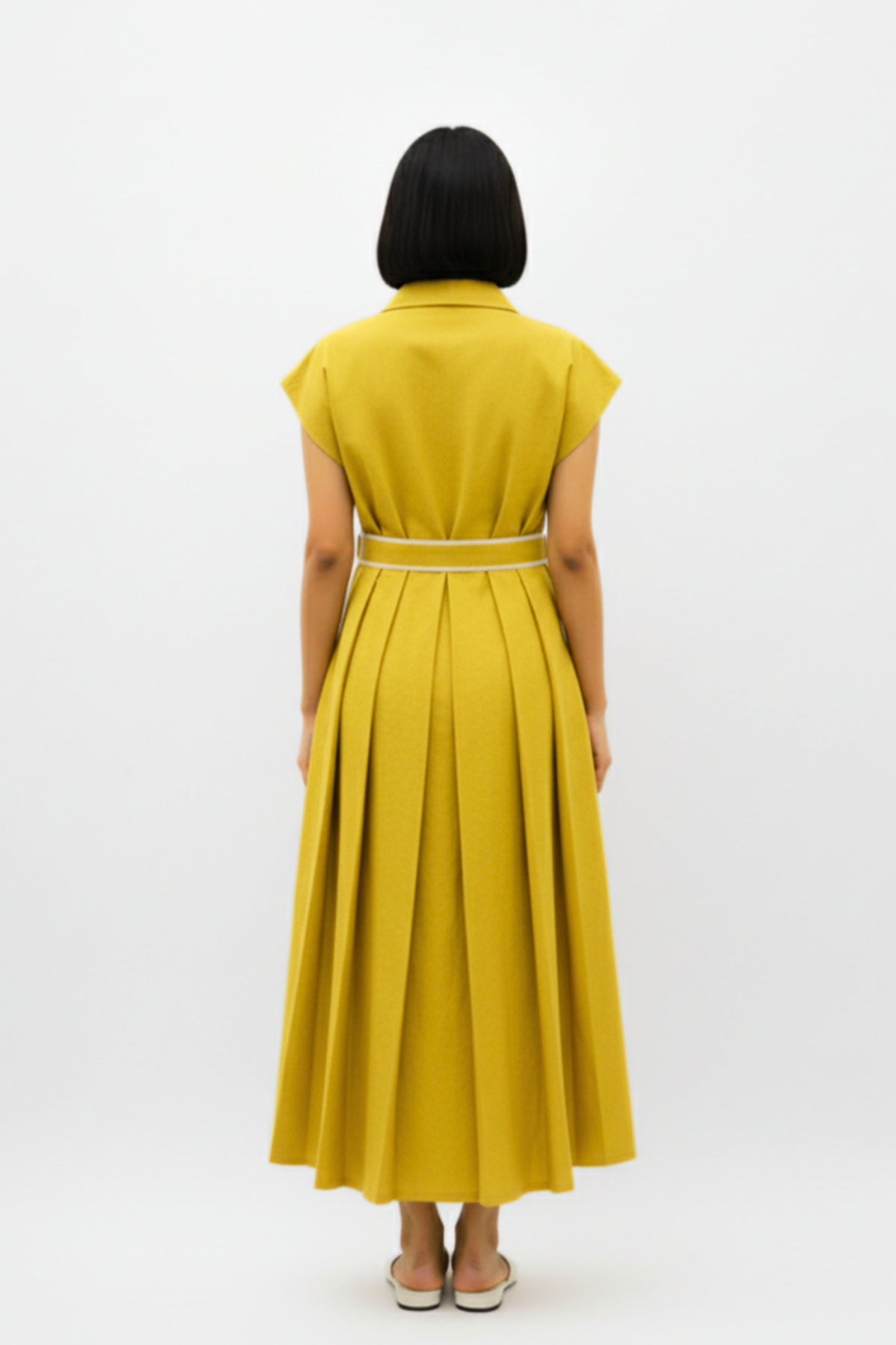 Mango Yellow Skater Dress