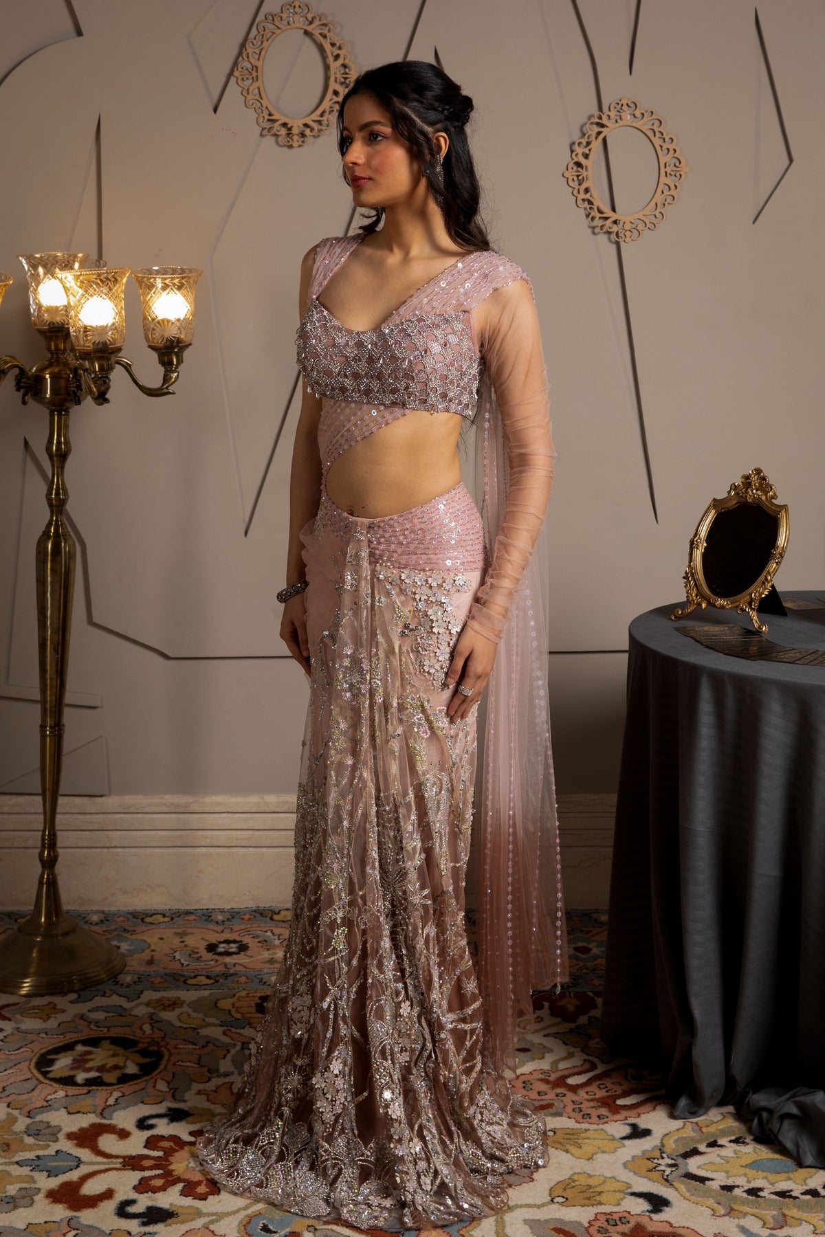 Lumina Drape Saree Set
