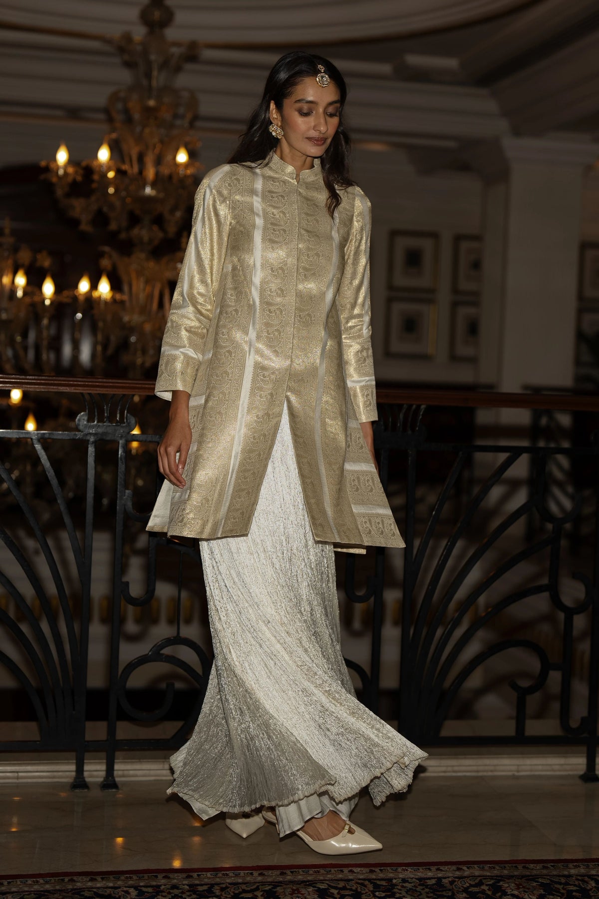 Benares Silk Longline Jacket
