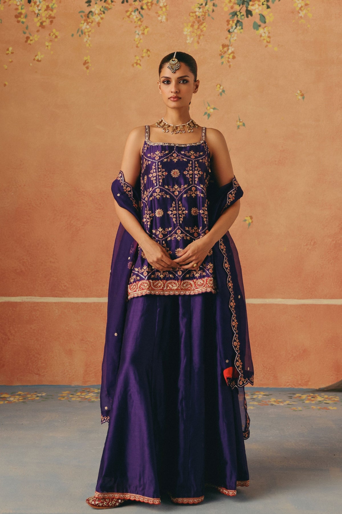 Jamun Gul Sharara Set