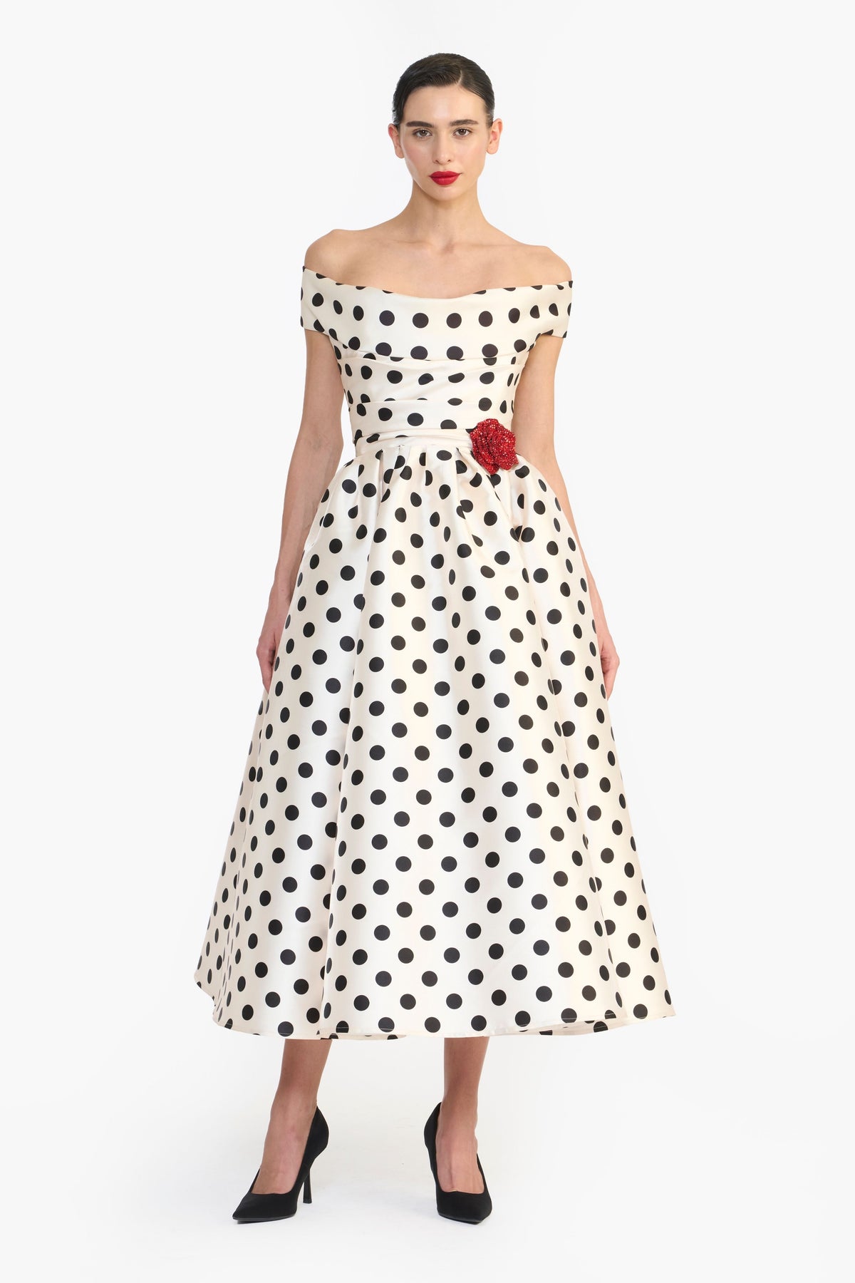 Off Shoulder Midi Dress