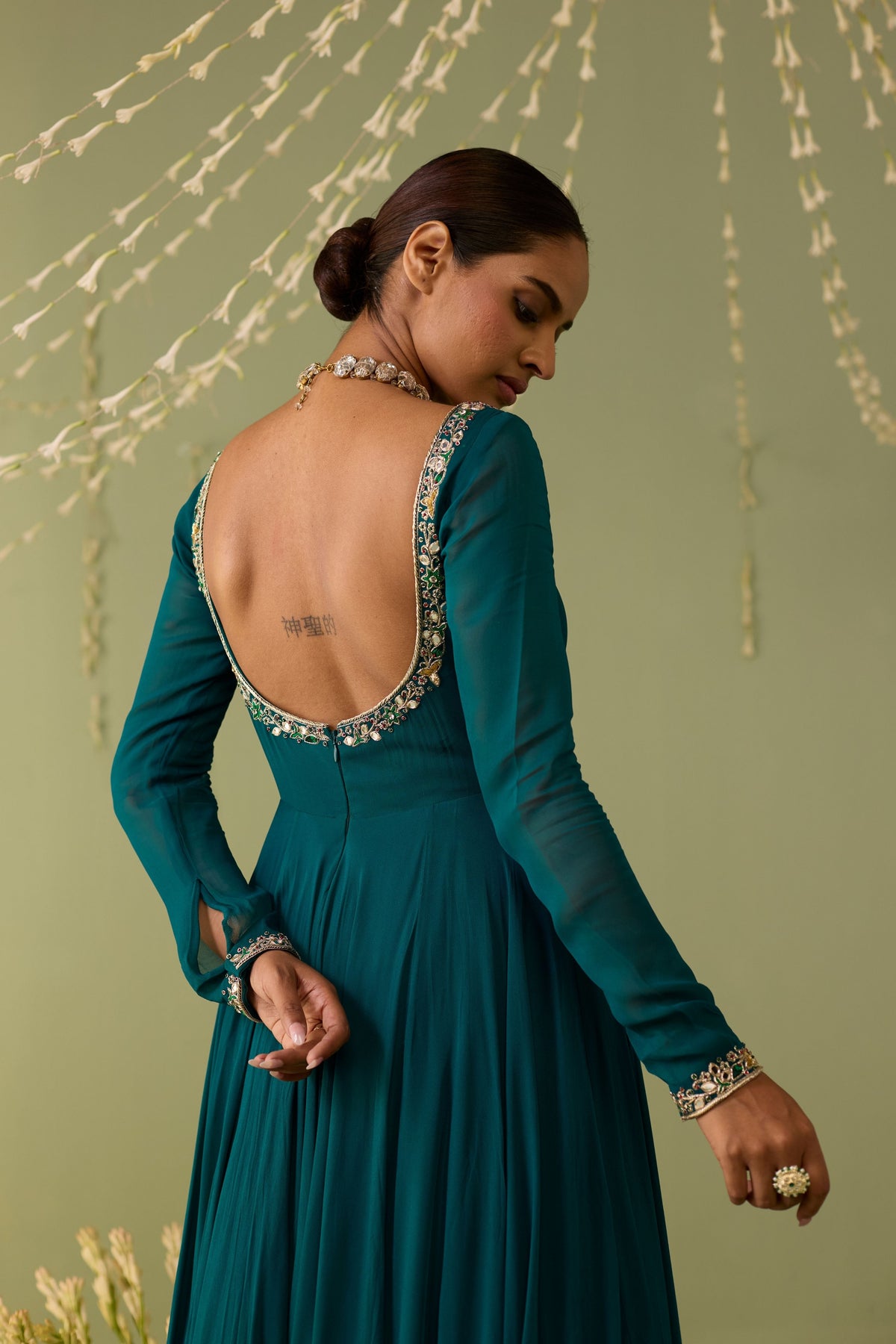 Teal Blue Anarkali Set