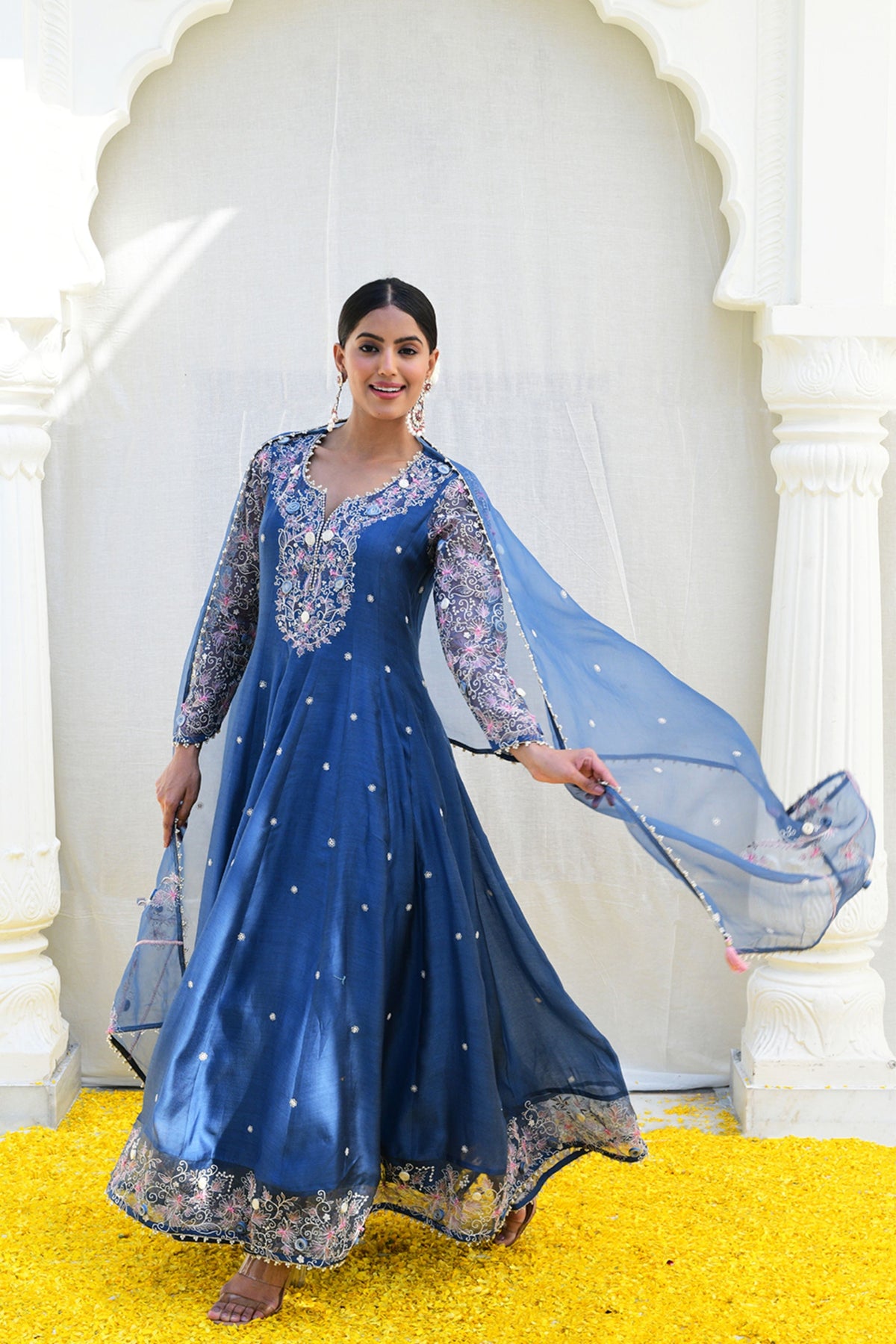 Blue Reef Anarkali set