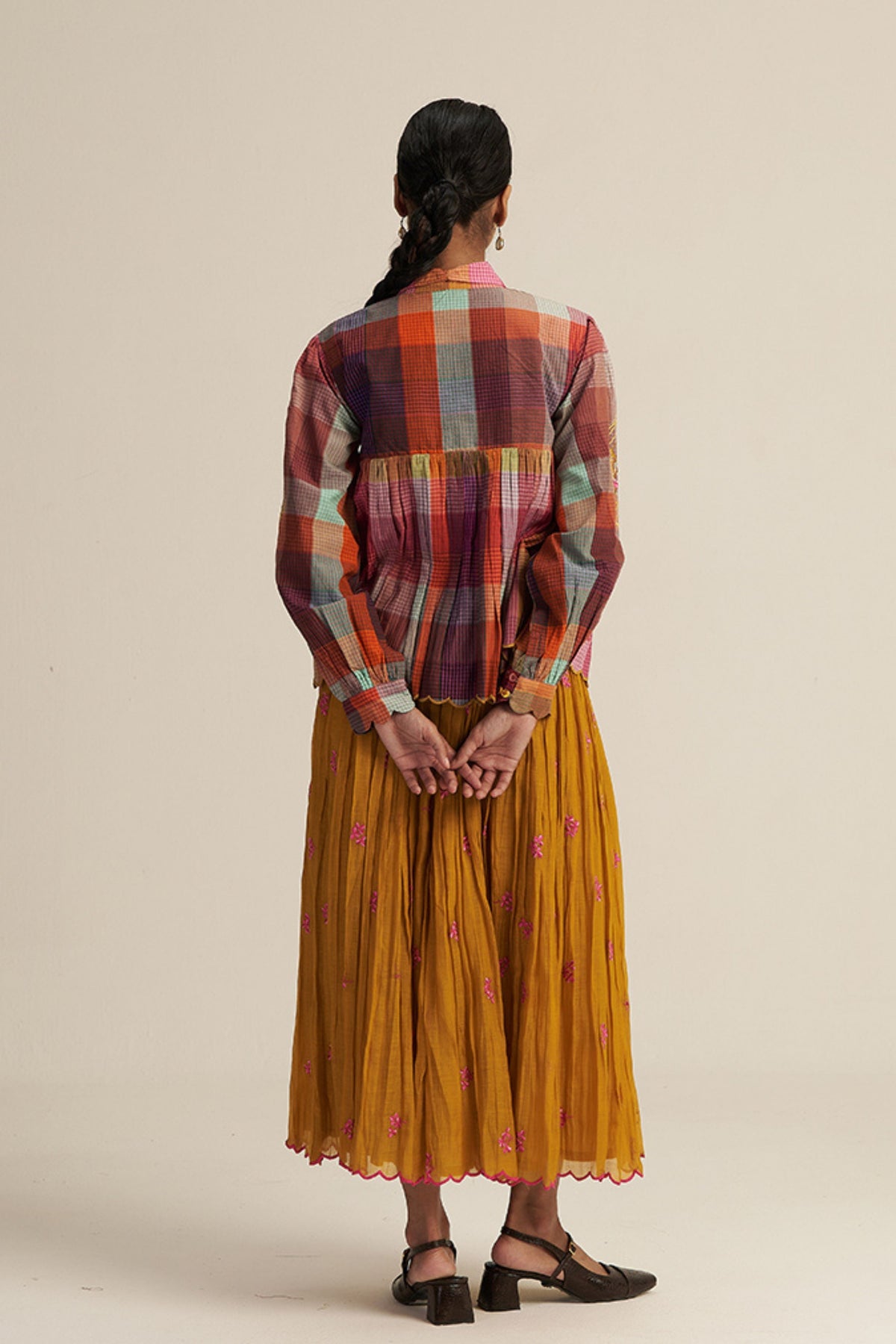 Mustard Kopou Skirt Set