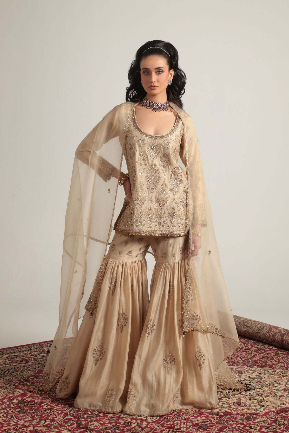 Ivory Sharara Set