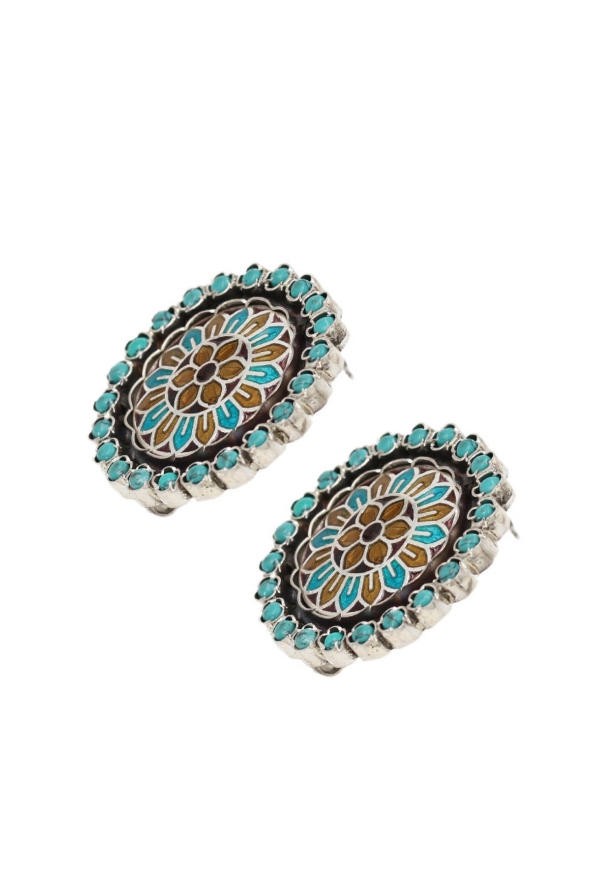 Artisanal Earrings in Multicolour