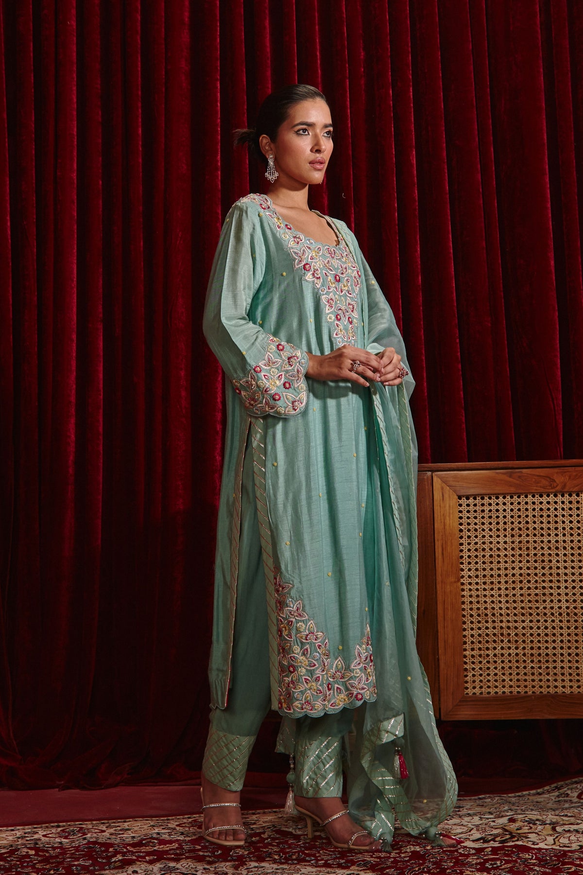 Sea Green Riwaaz Kurta Set