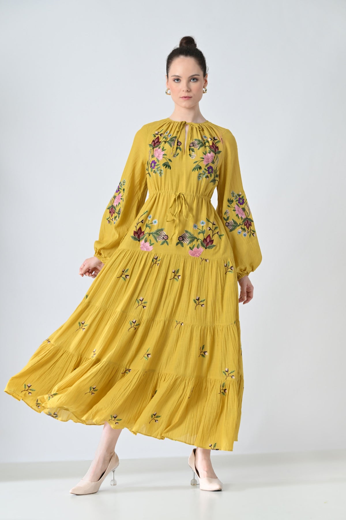 Sunflower Yellow Midi Dress