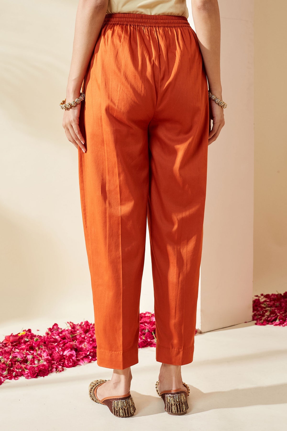 Orange Chanderi Svara Kurta Set