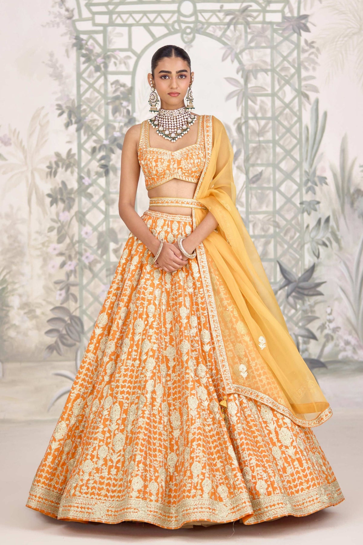 Marigold Orange Lehenga Set