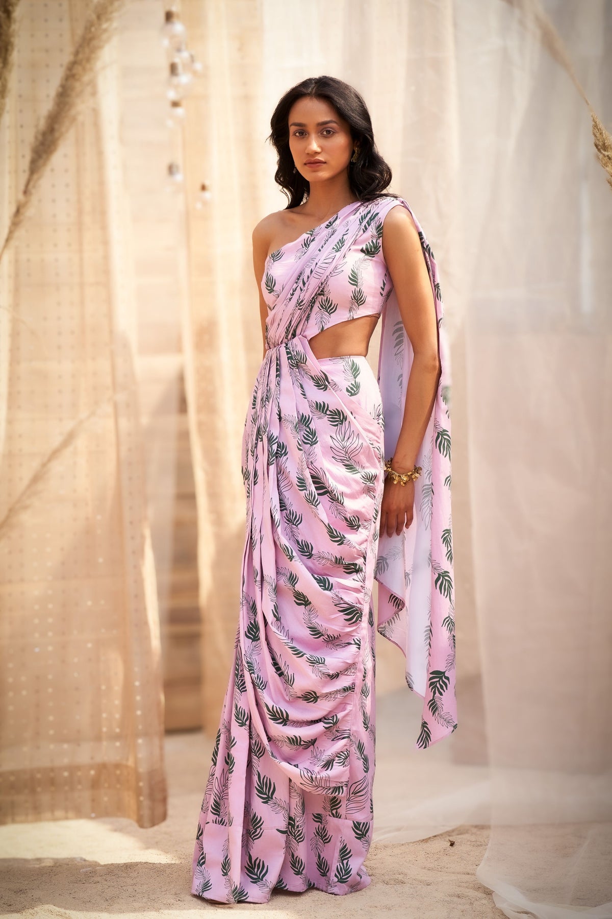 Reveria Draped Saree Dress