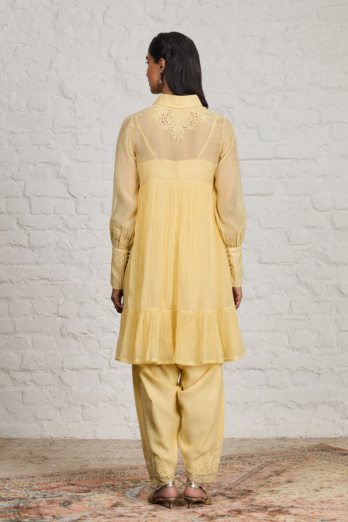 Cora Yellow Tunic Set
