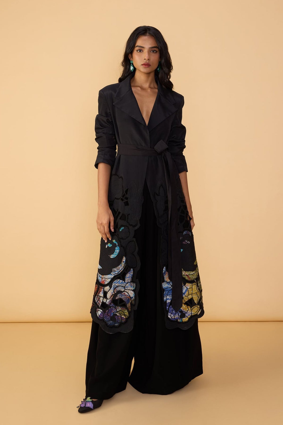 Solid Black Saylor Palazzo
