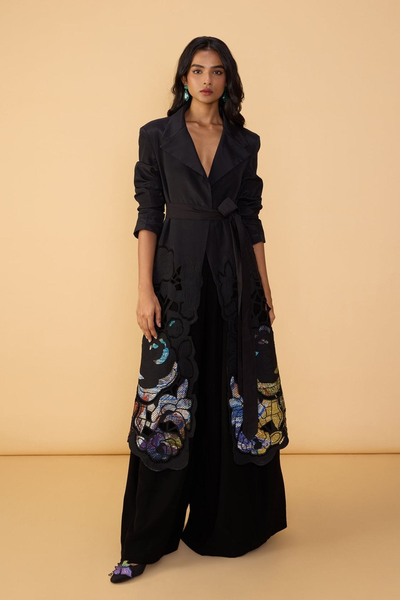 Solid Black Saylor Palazzo - Saaksha & Kinni - Elahe