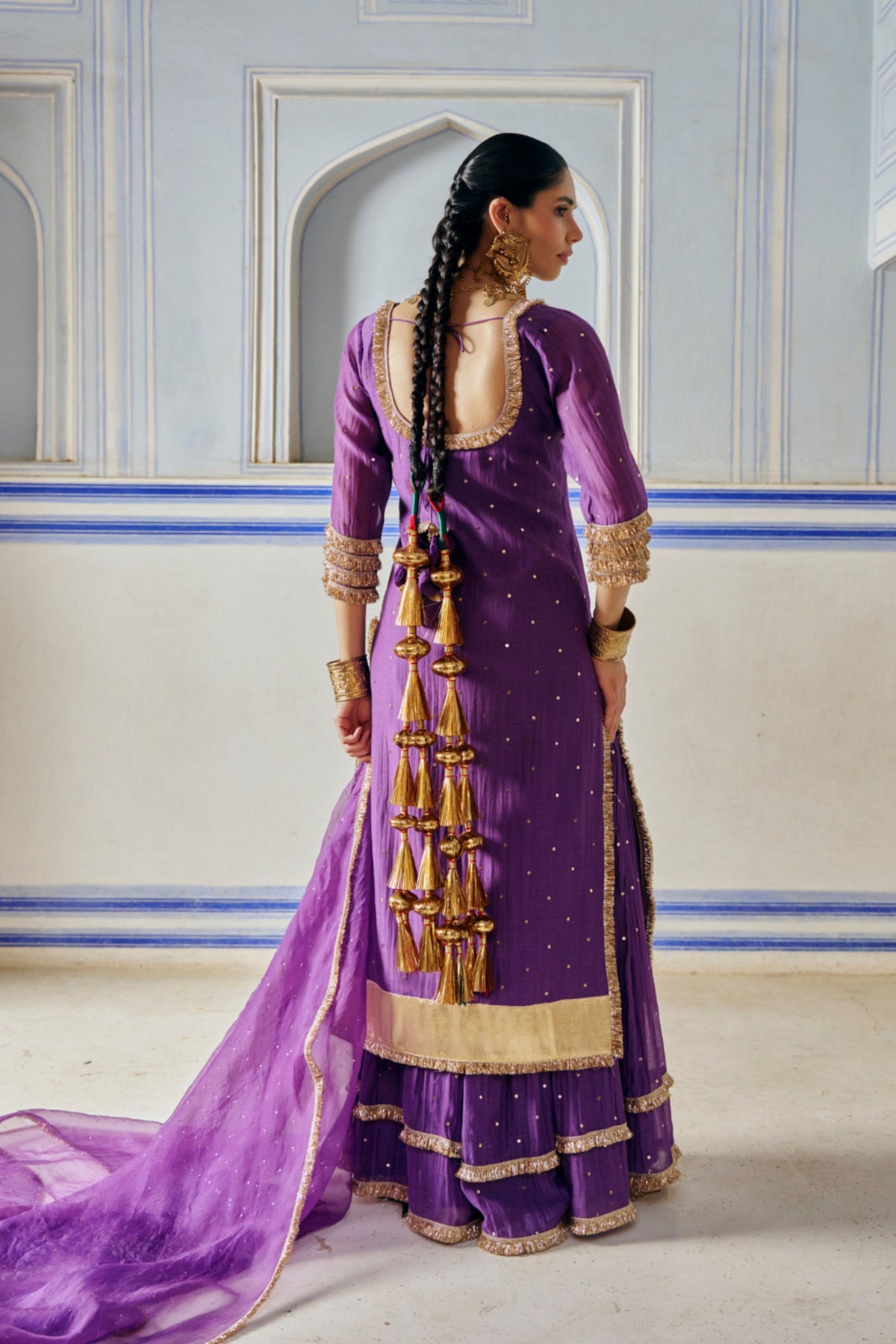 Imperial Purple Kurta Sharara Set