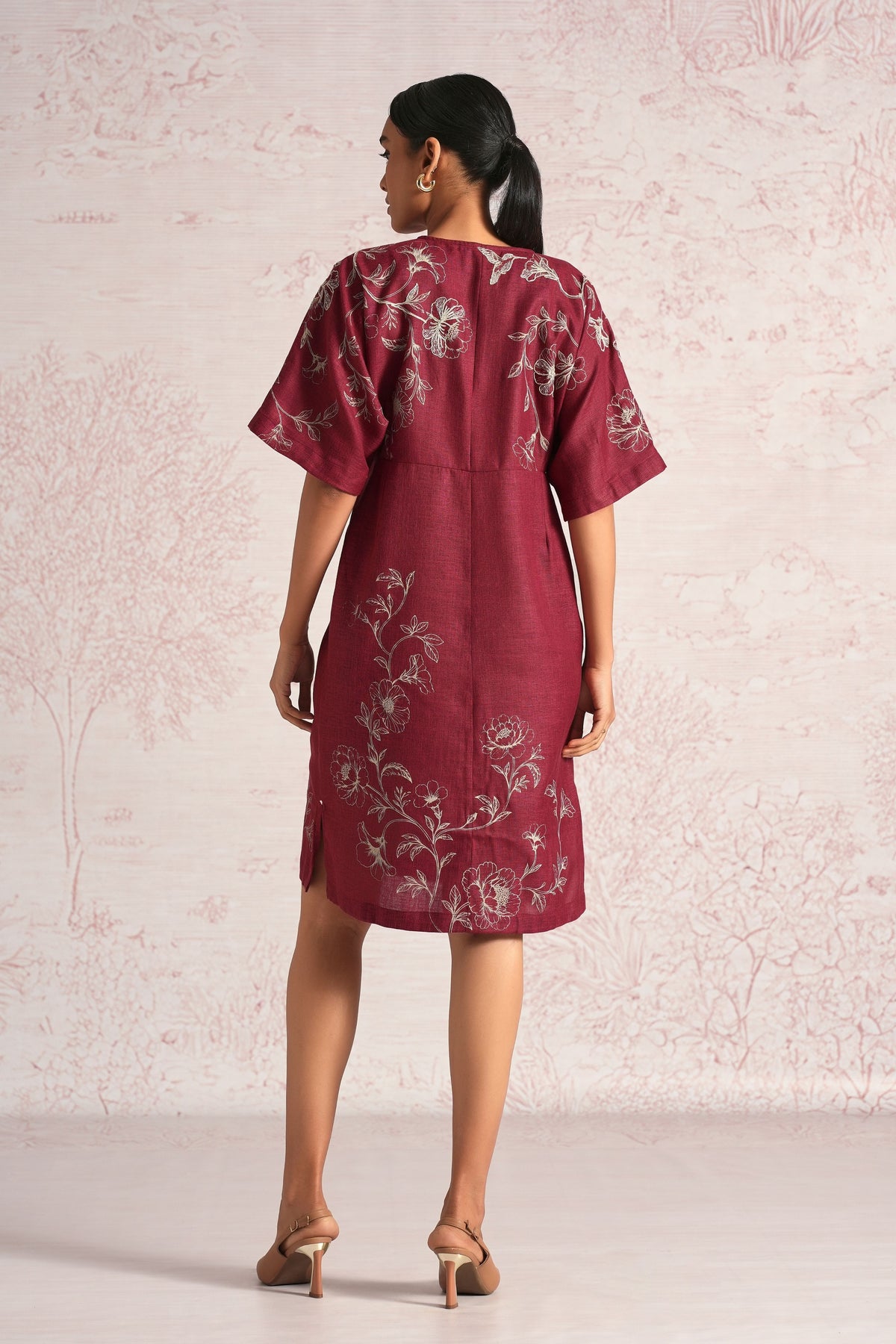 Bloomscape Merlot Dress