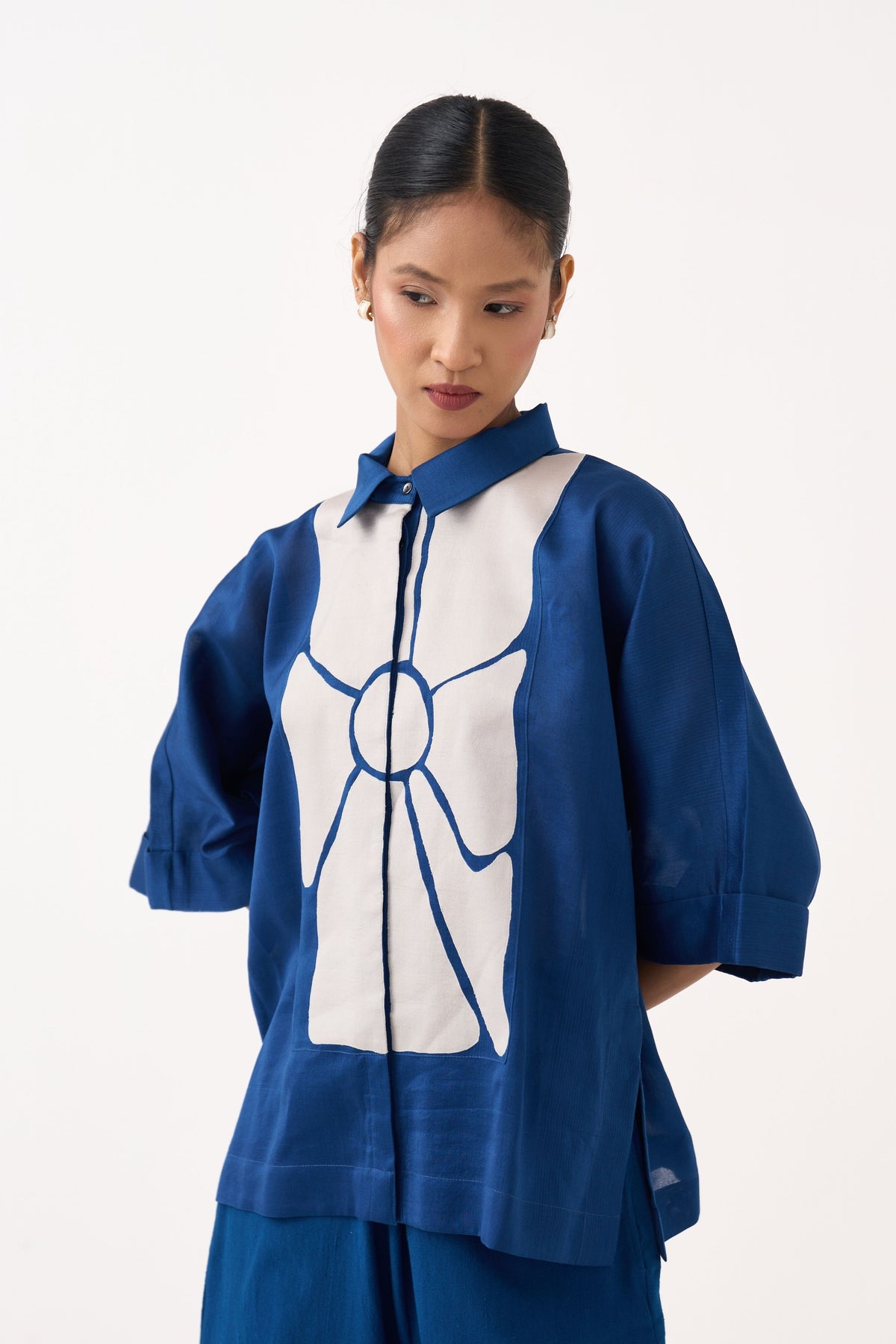 Floral Applique Shirt Co-Ord Set