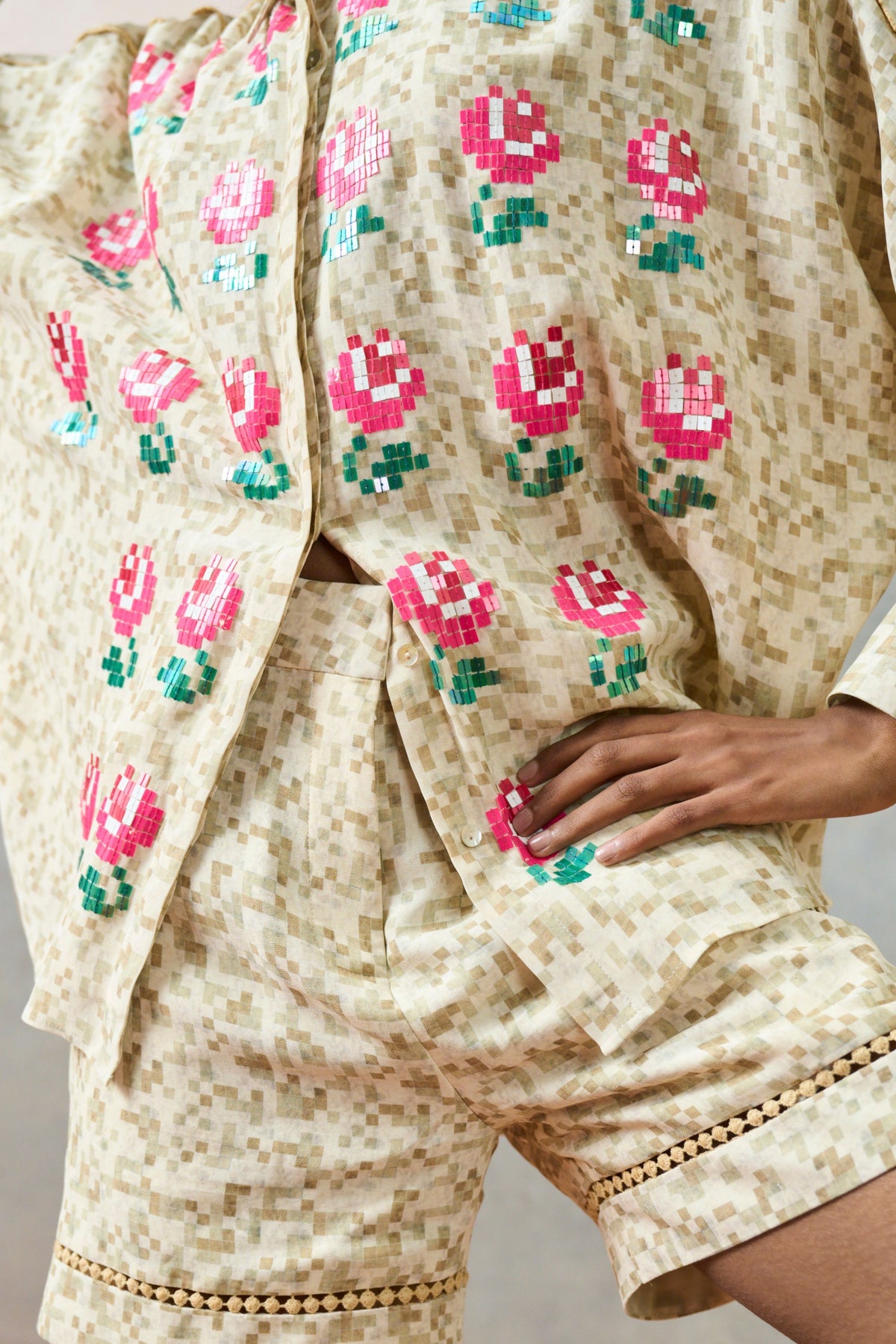 Elba Kimono Shirt Biege