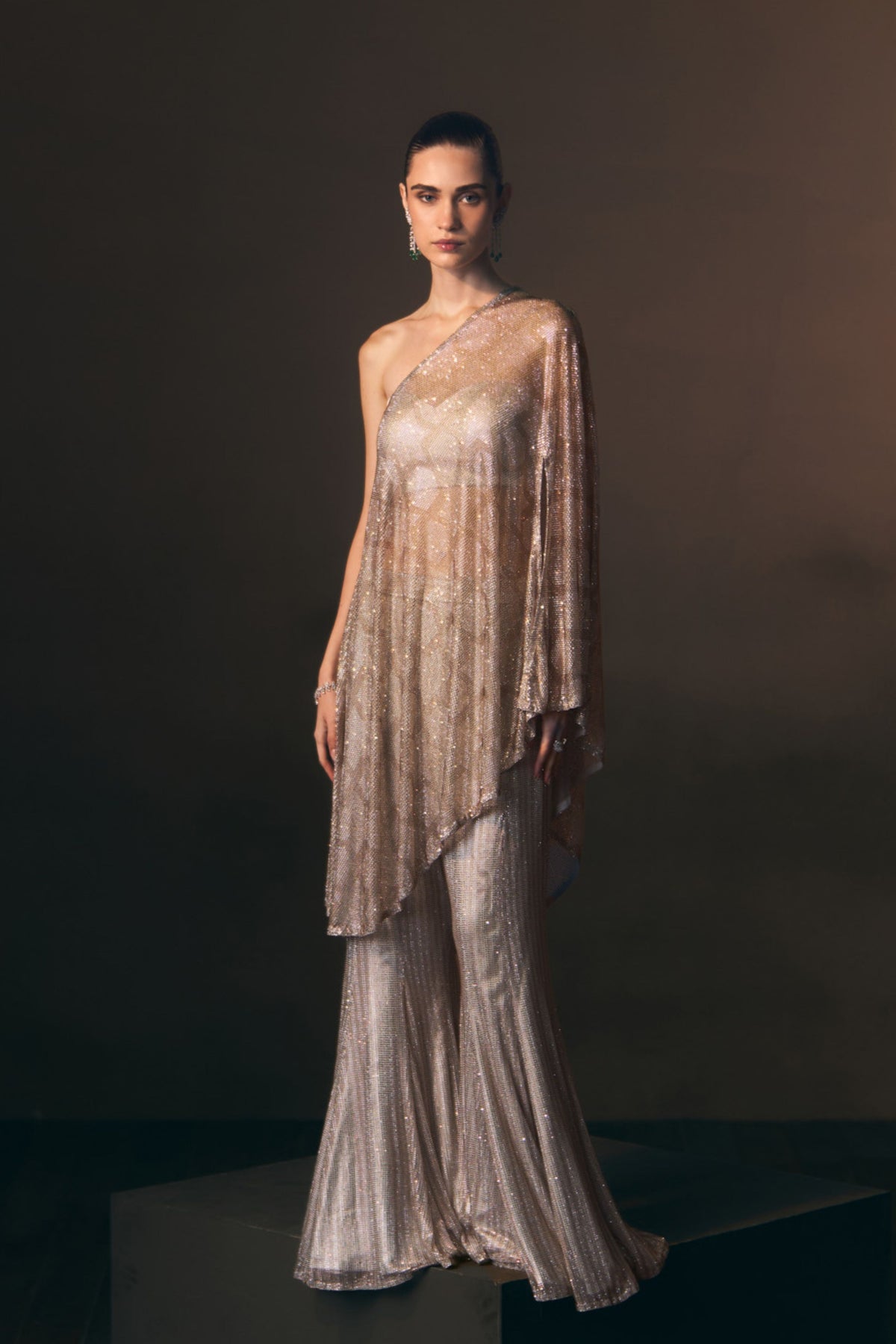Moonstone Sharara Pants with Cape