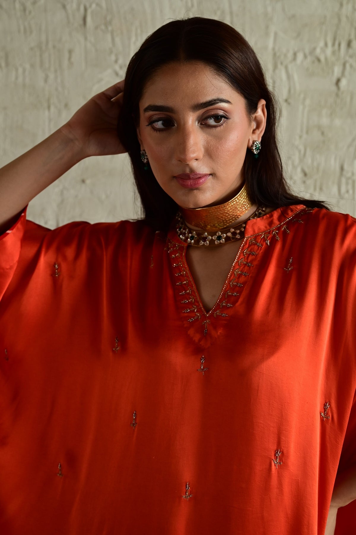Sunset Orange Shazia Pant Set