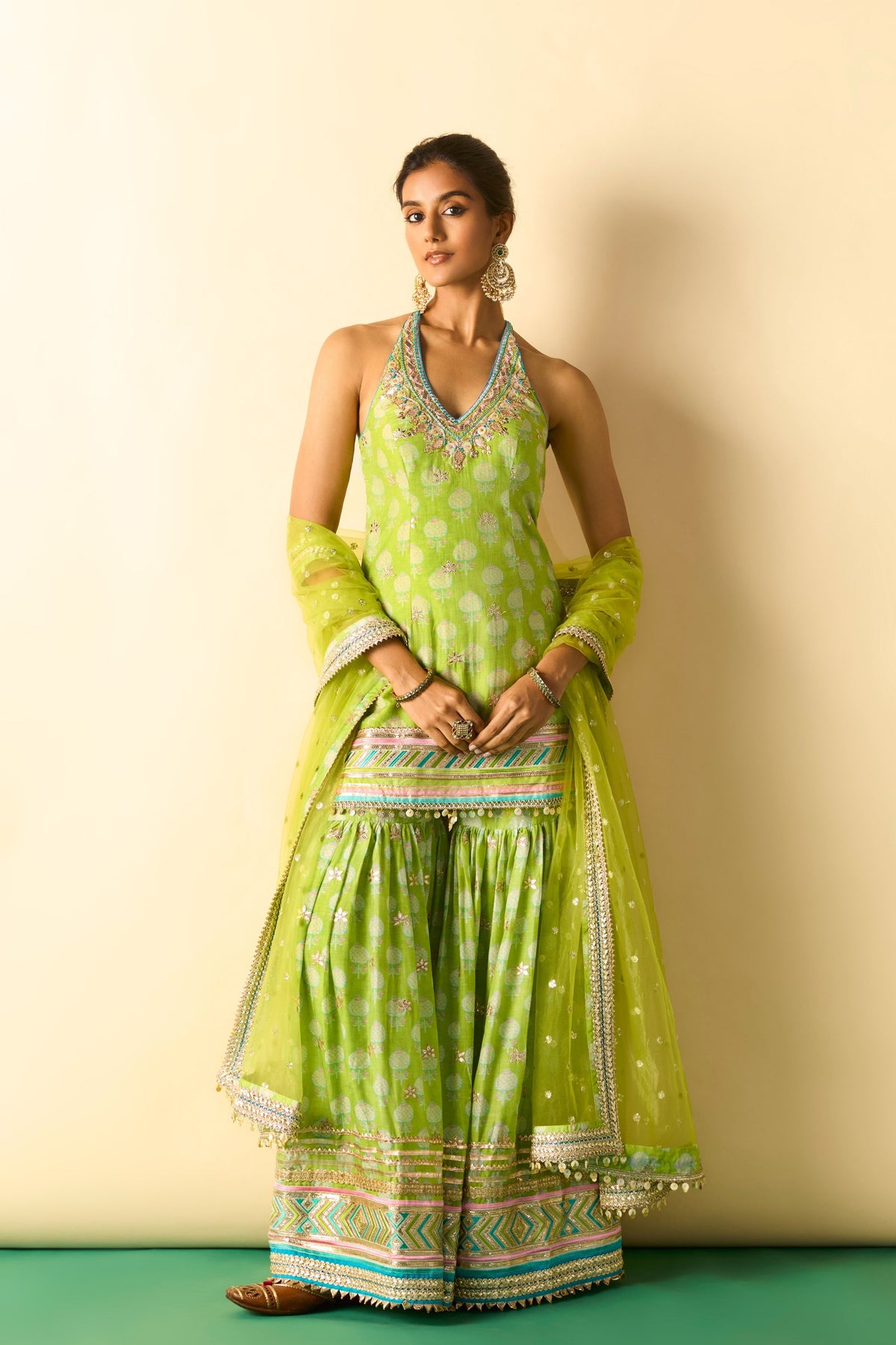 Dwisha Halter Sharara Set