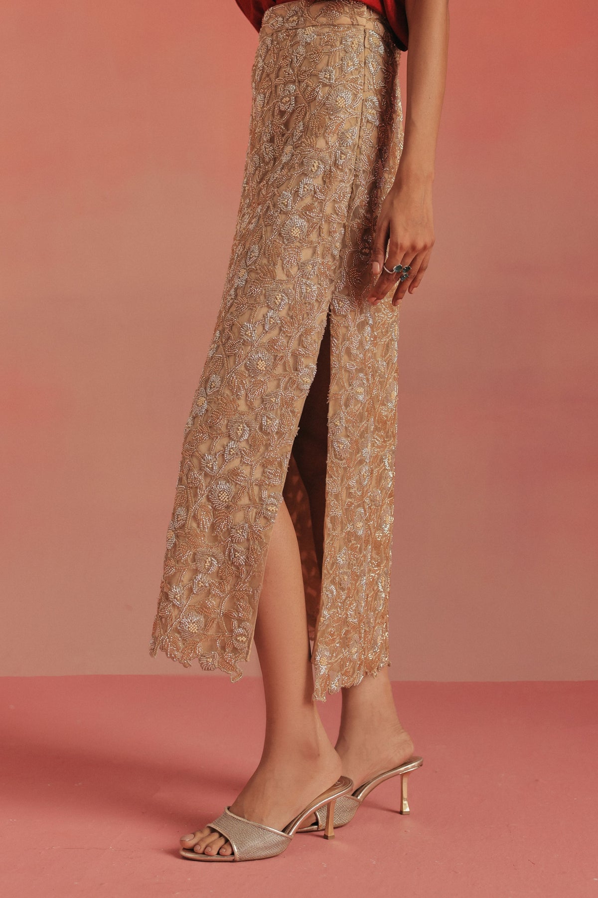 Natural Gold Skirt Set