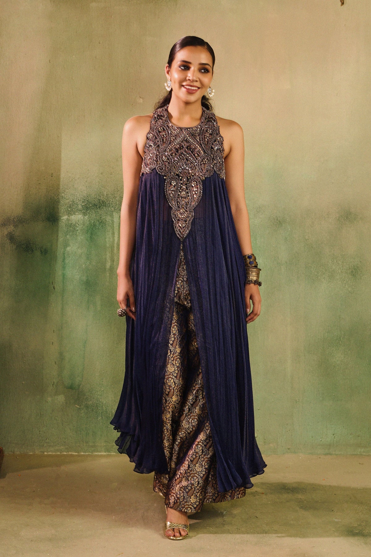 Begum Midnight Blue Kurta Set