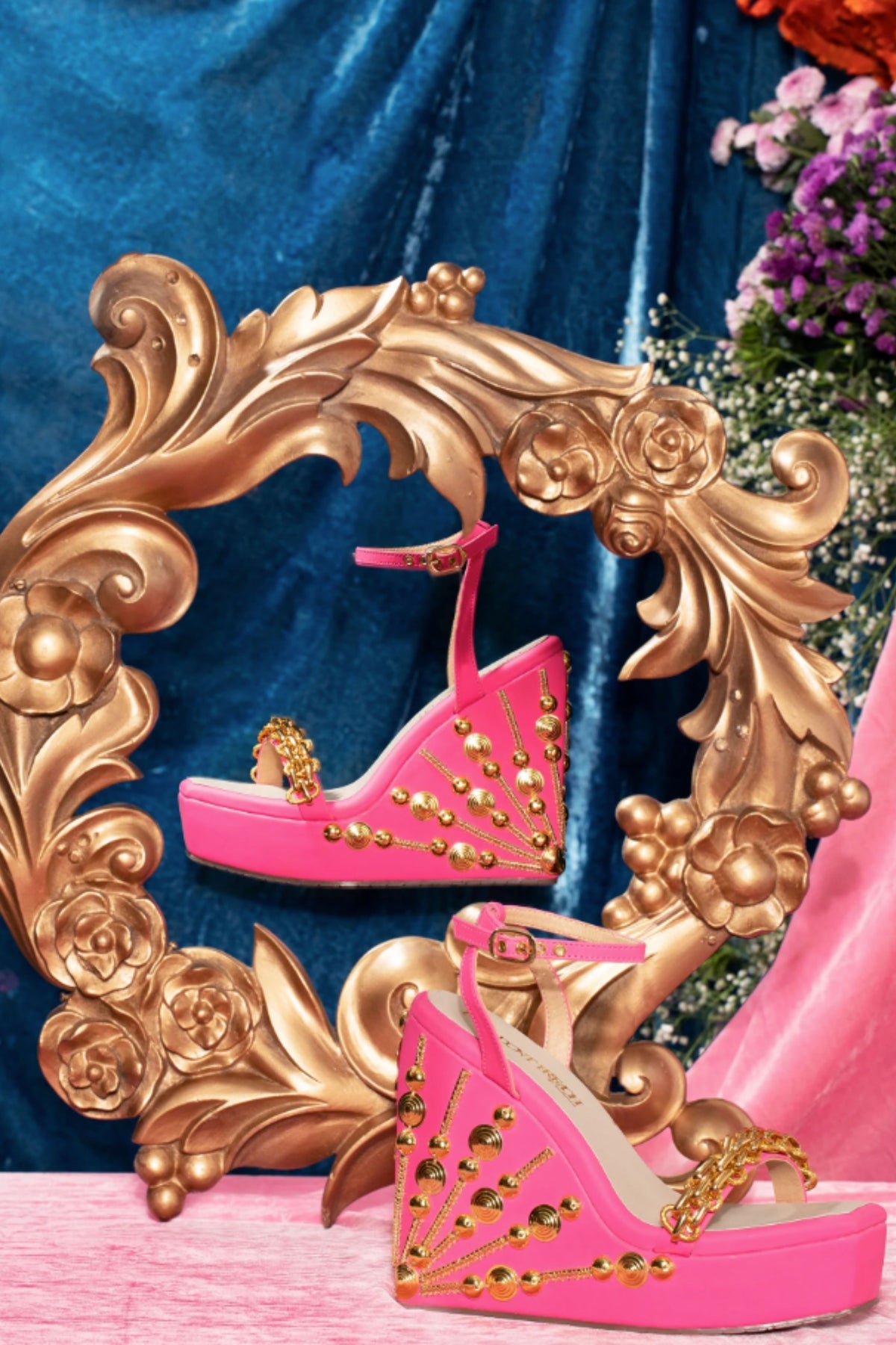 April Moon - Pink Wedge Heel