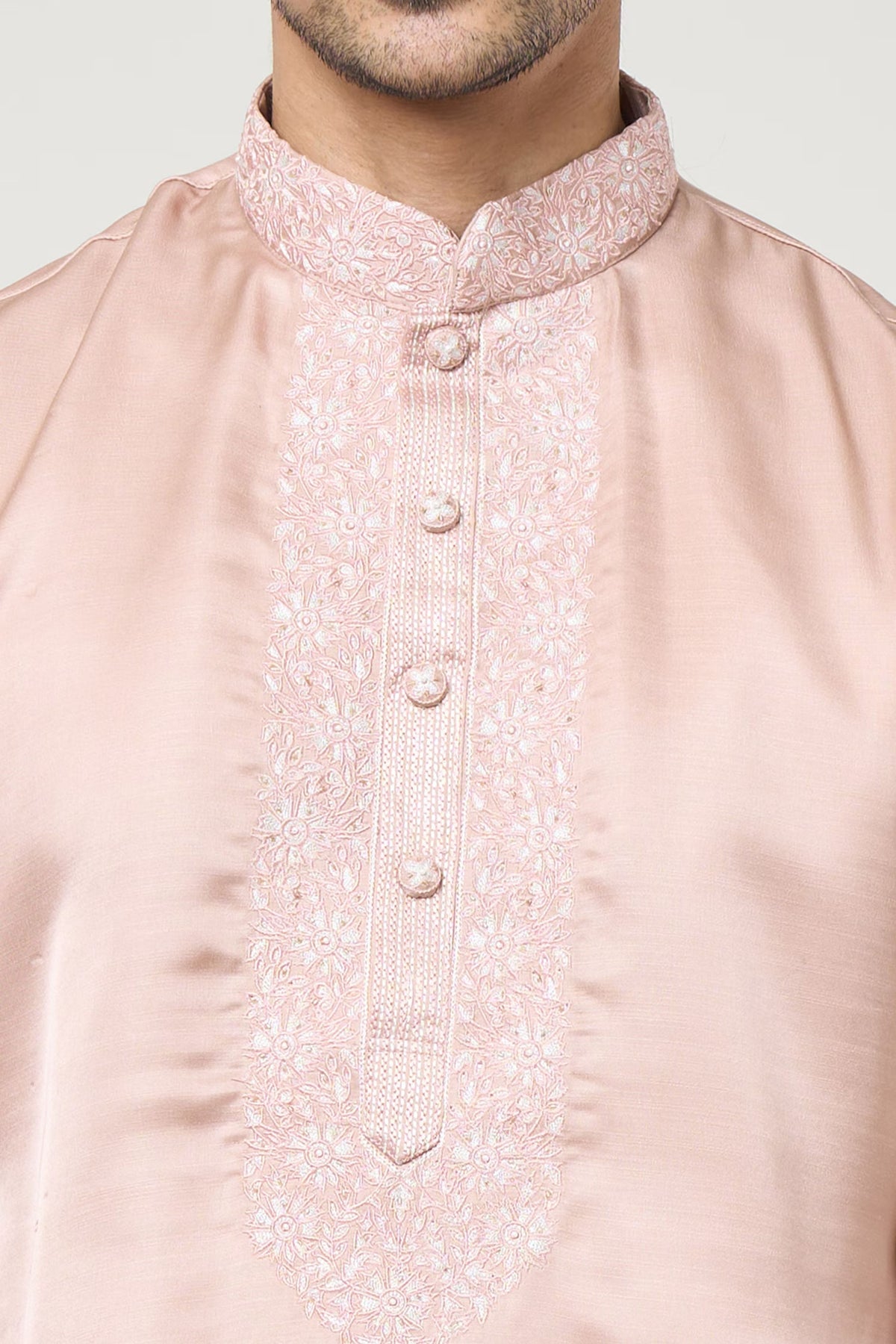 Dusty Rose Embroidred Kurta Set