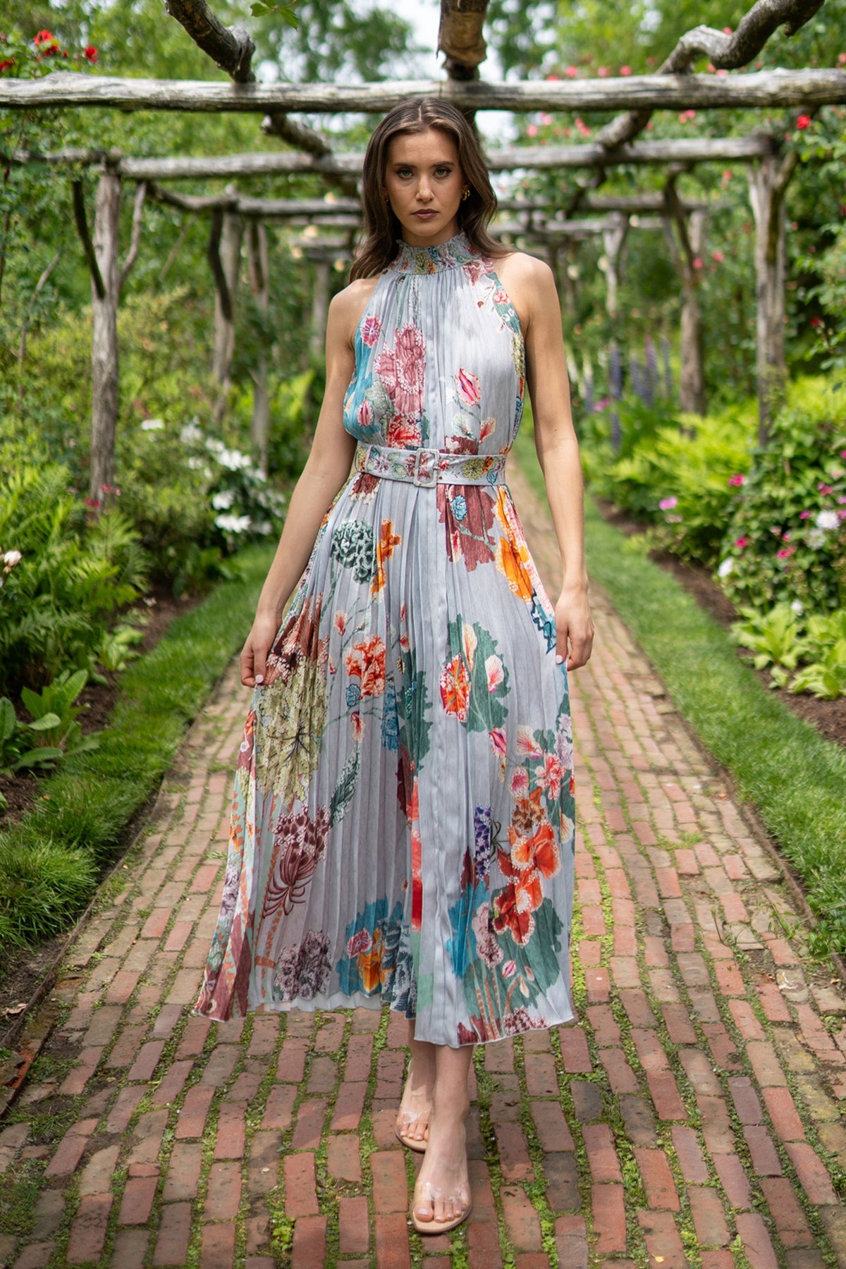 Malaga Pleated Maxi Dress