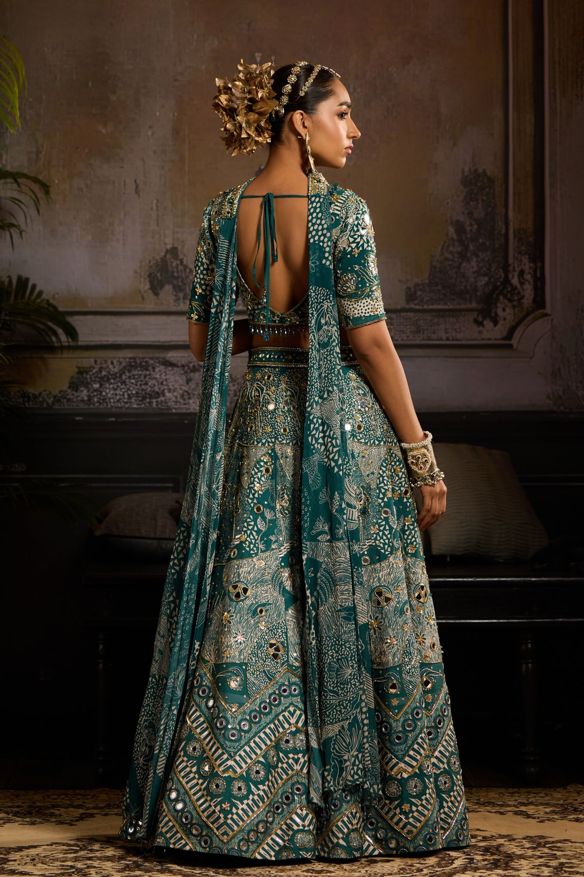 Teal Sharara Set