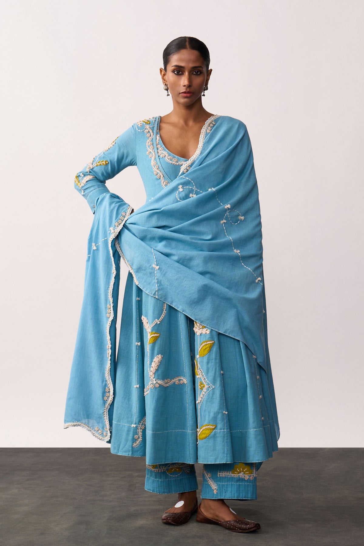 Hazrat Blue Anarkali Set