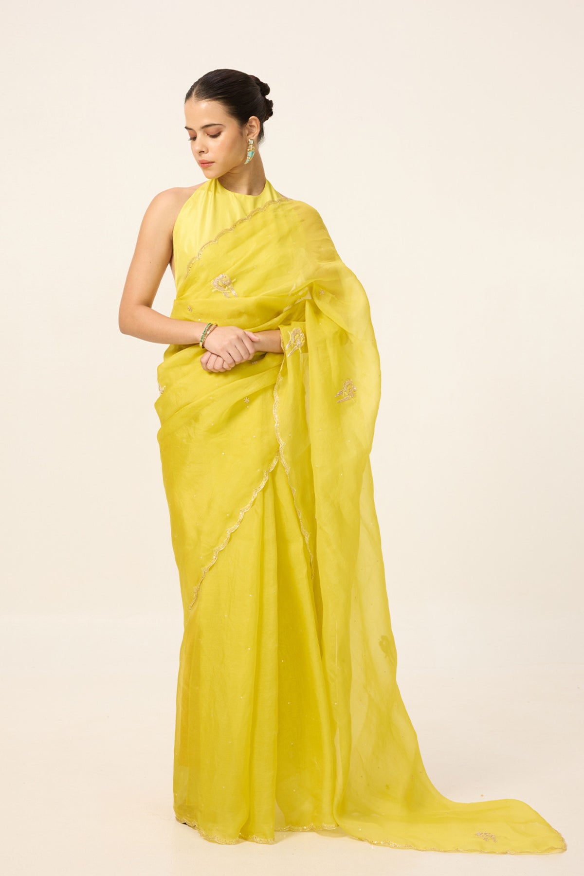 Canary Yellow Saree