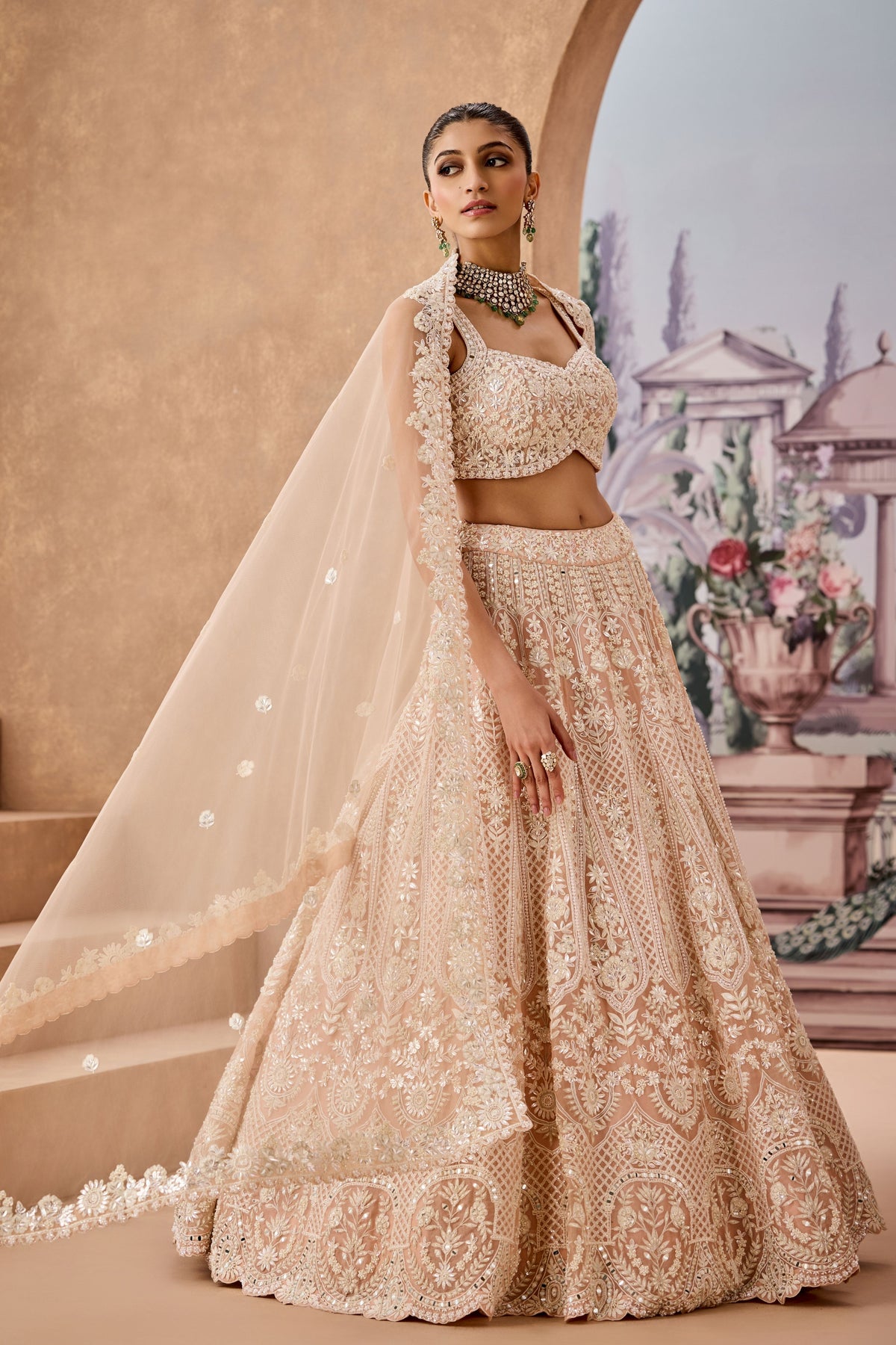Mbb Nude Dori Lehenga Set