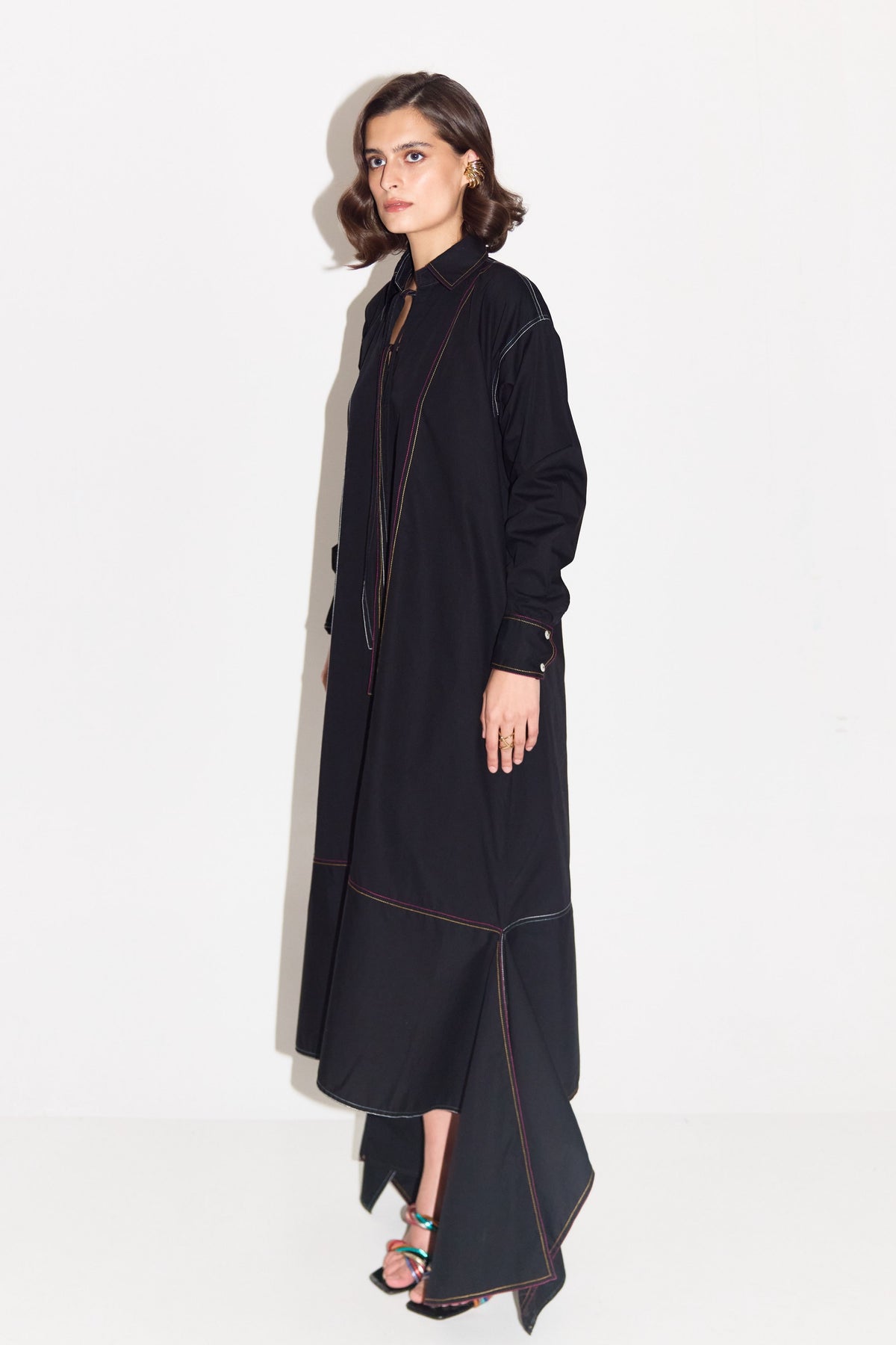 Damien Draped Boxy Dress