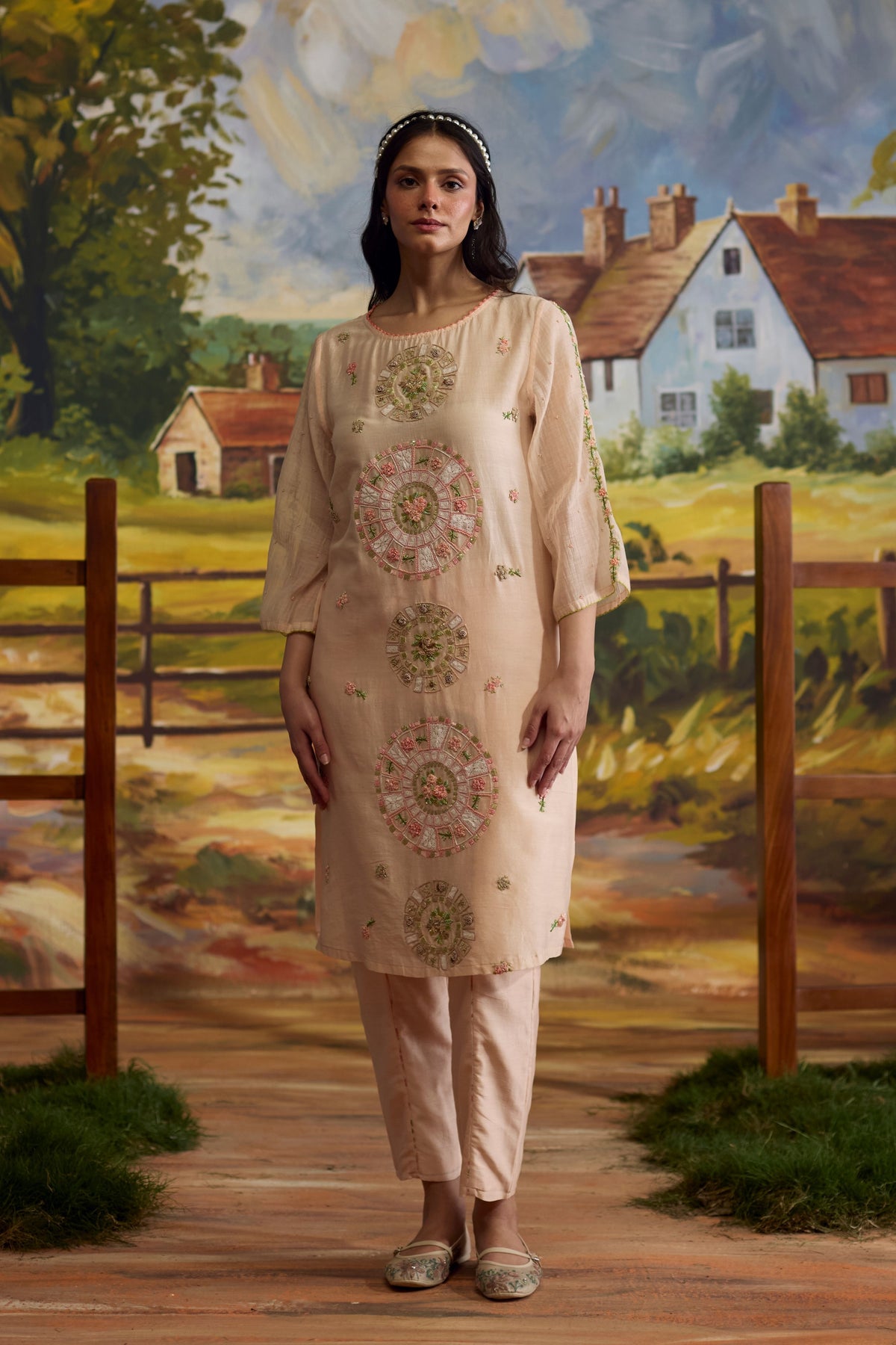 Sorbet Floral Beaded Kurta