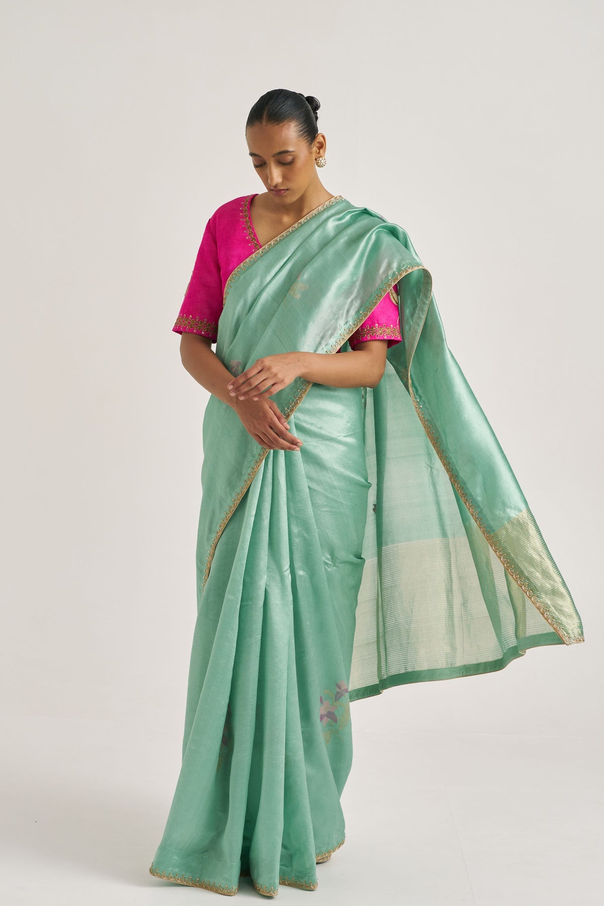 Ganga Green Saree