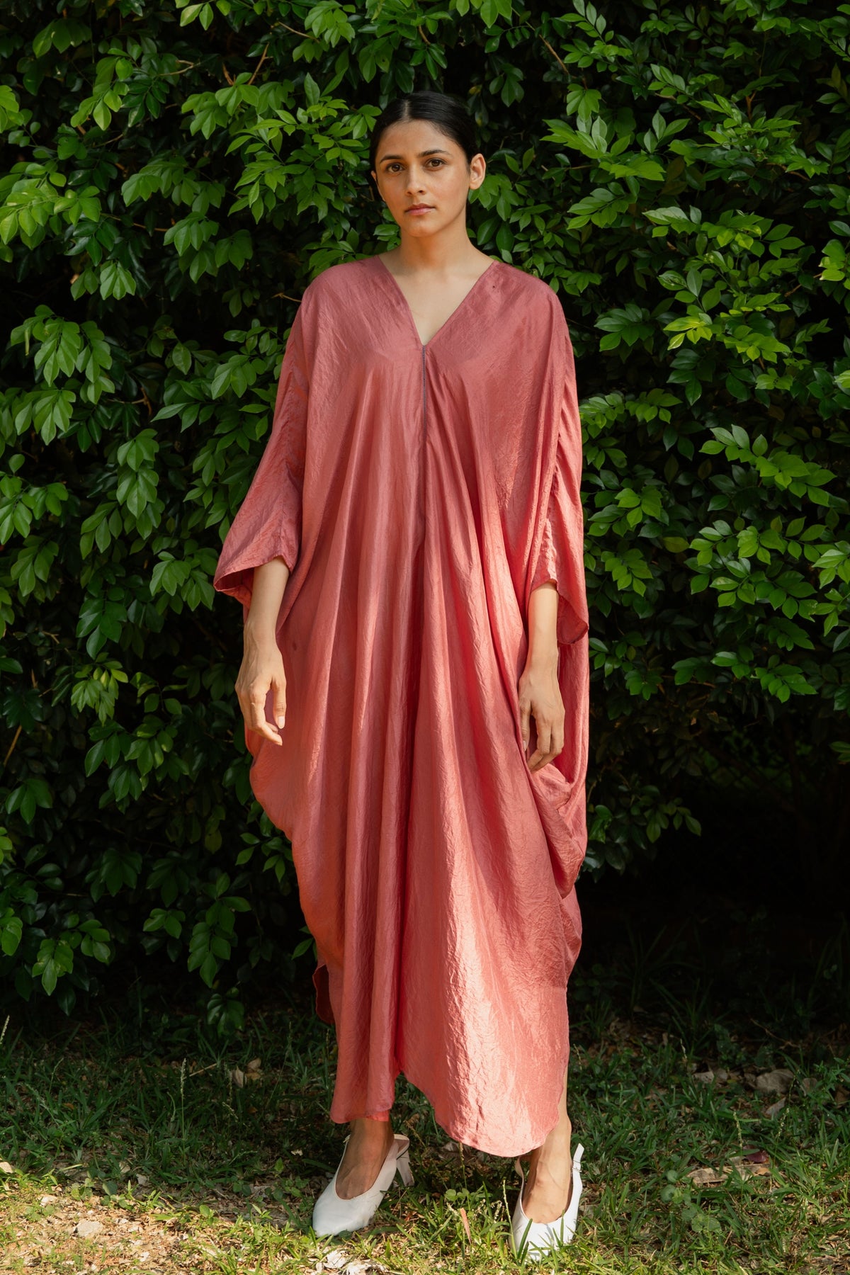 Old Rose Pondy Kaftan