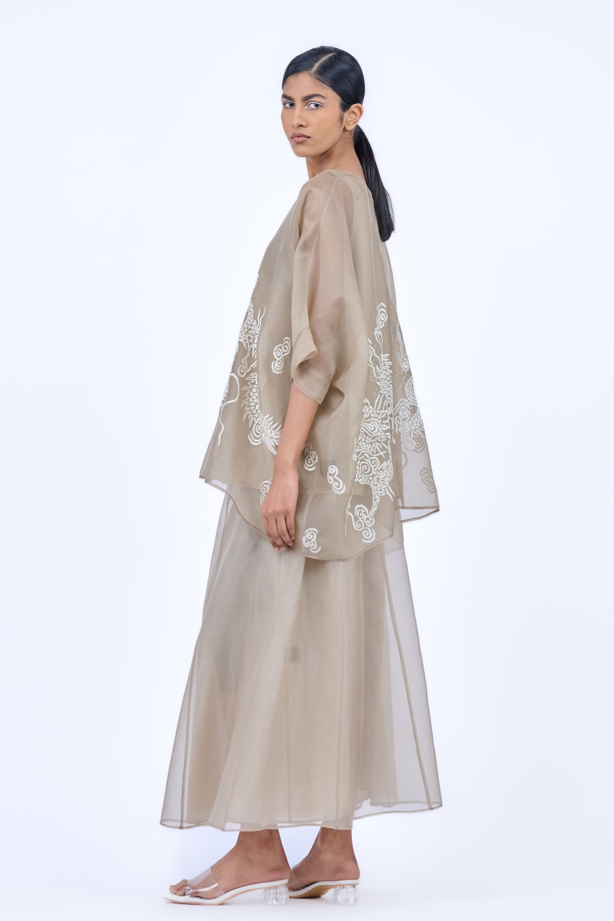 Threadwork Silk Organza Cape