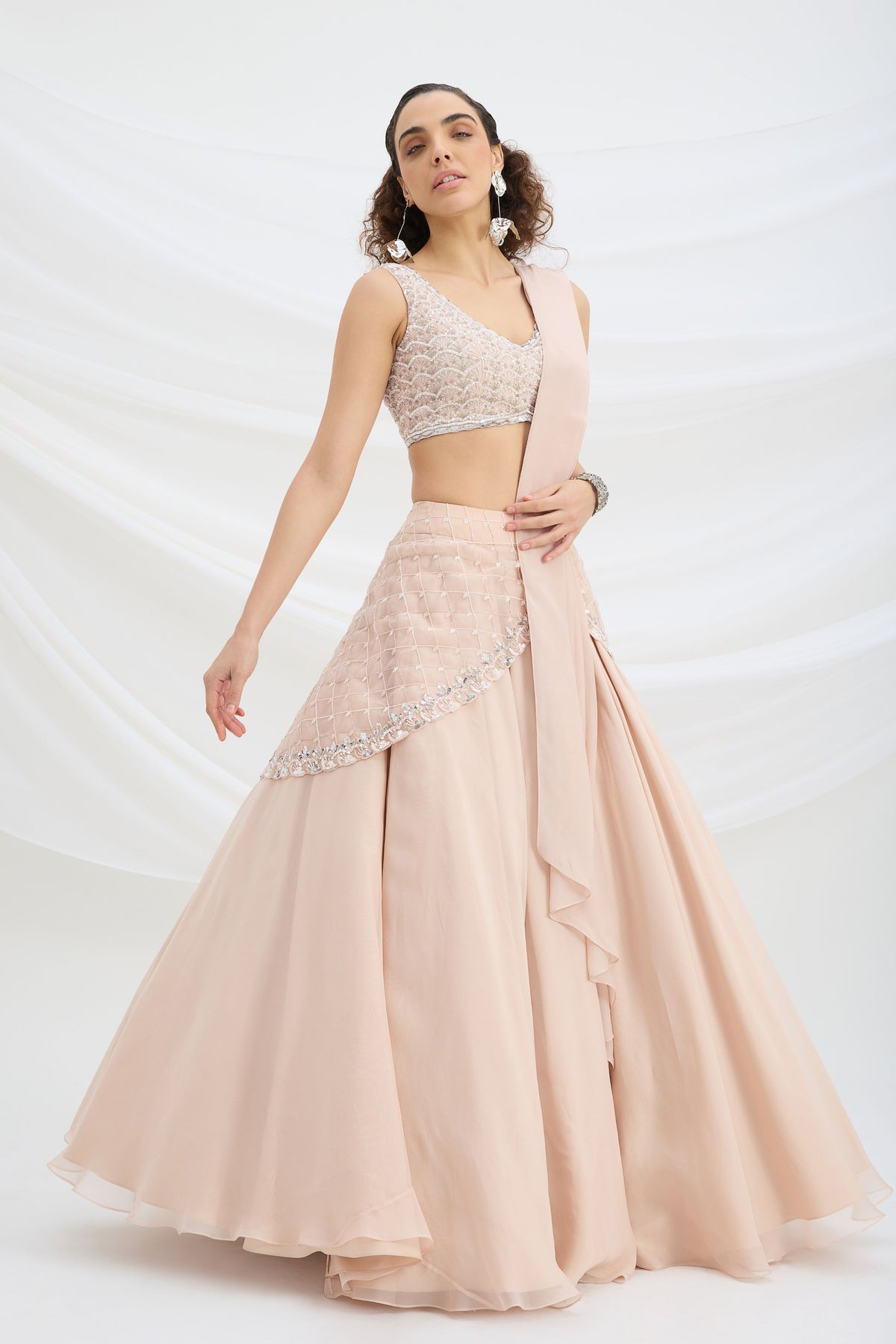 Light Pink Lehenga Set