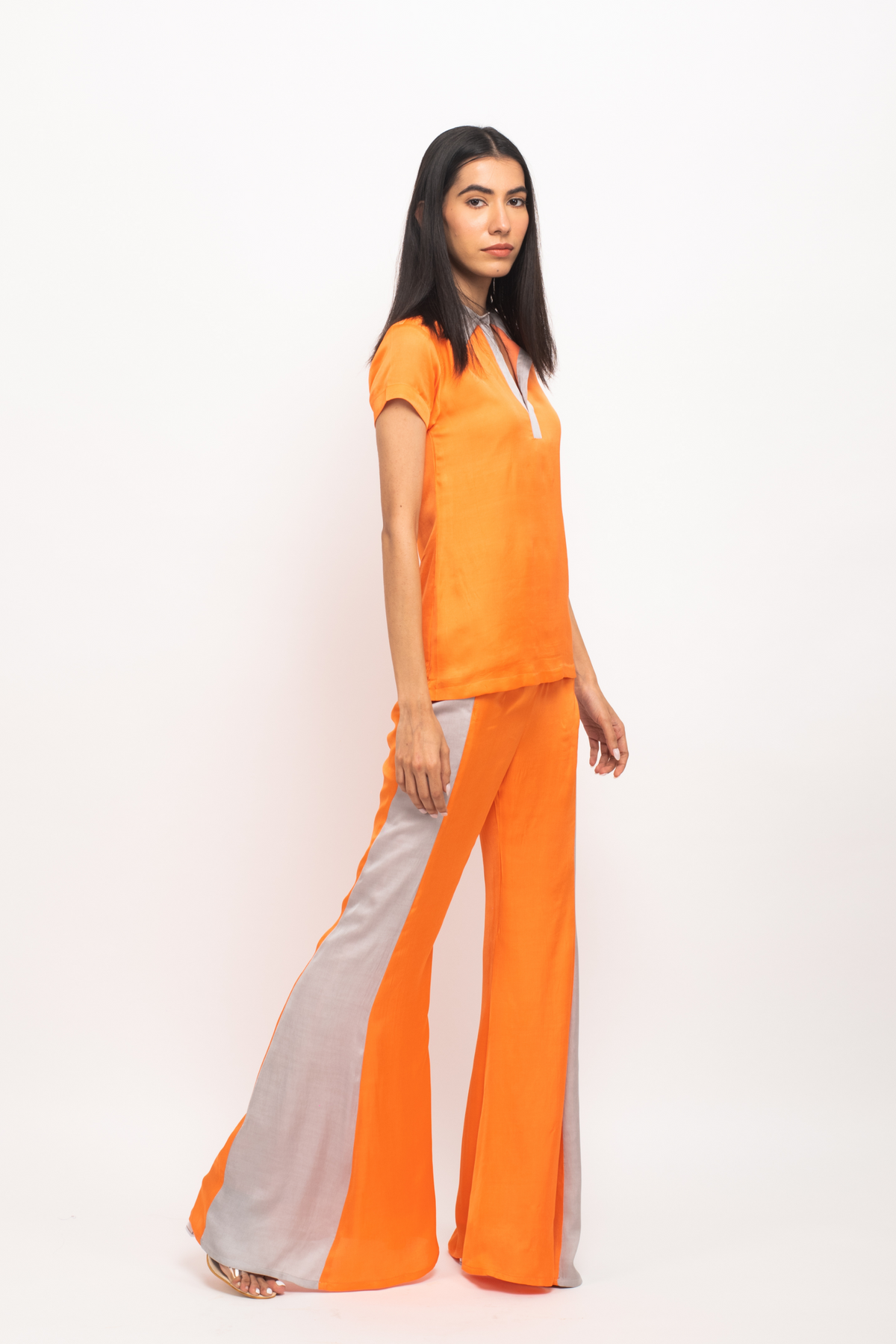 Orange and Grey Co-ord Set