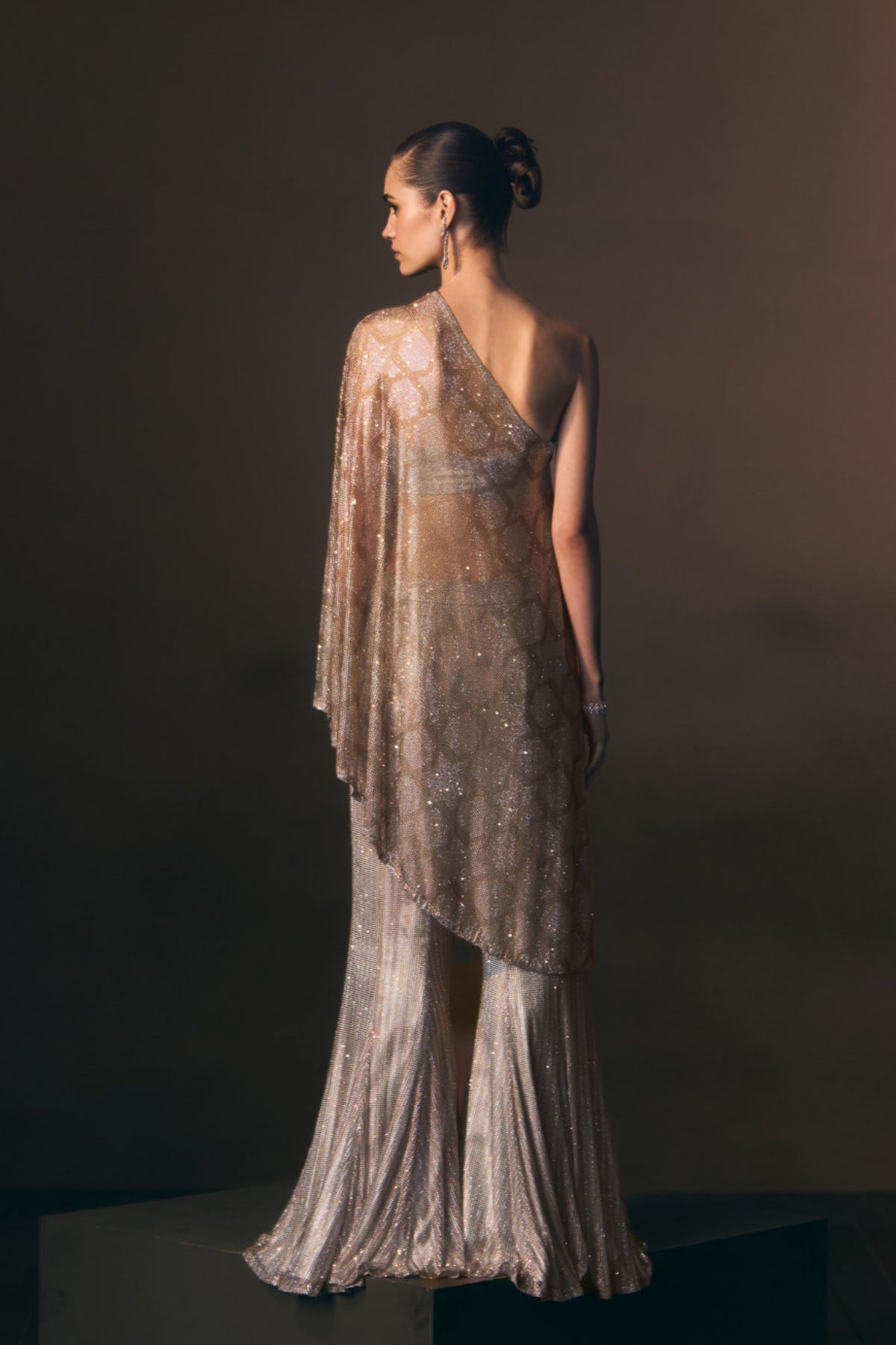 Moonstone Sharara Pants with Cape