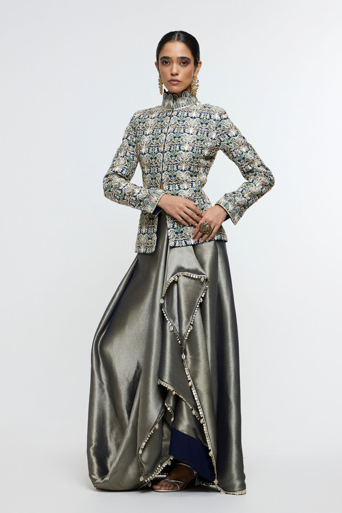 Ziana Embellished Jacket Set