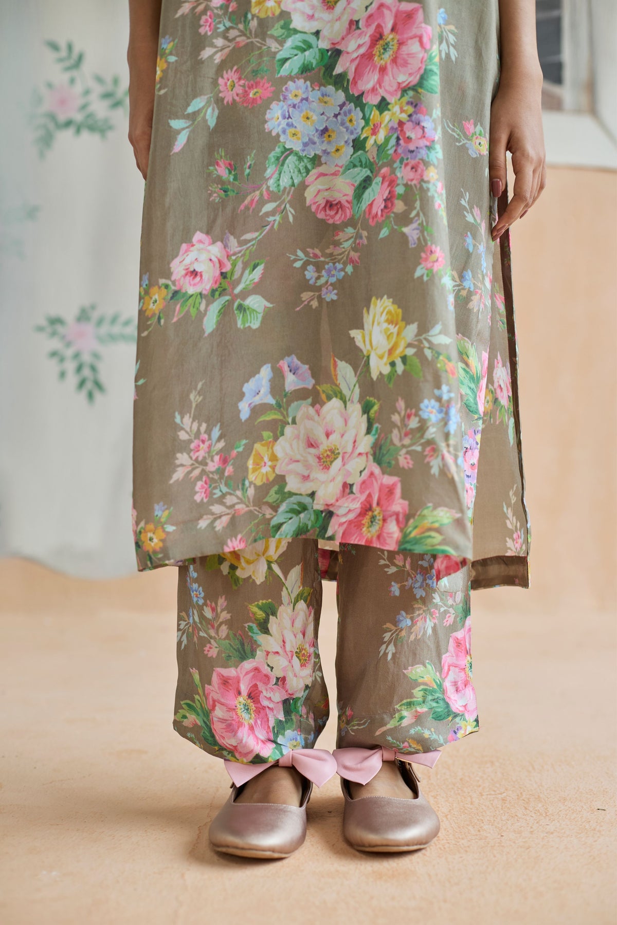 Mocha Long Kurta Set