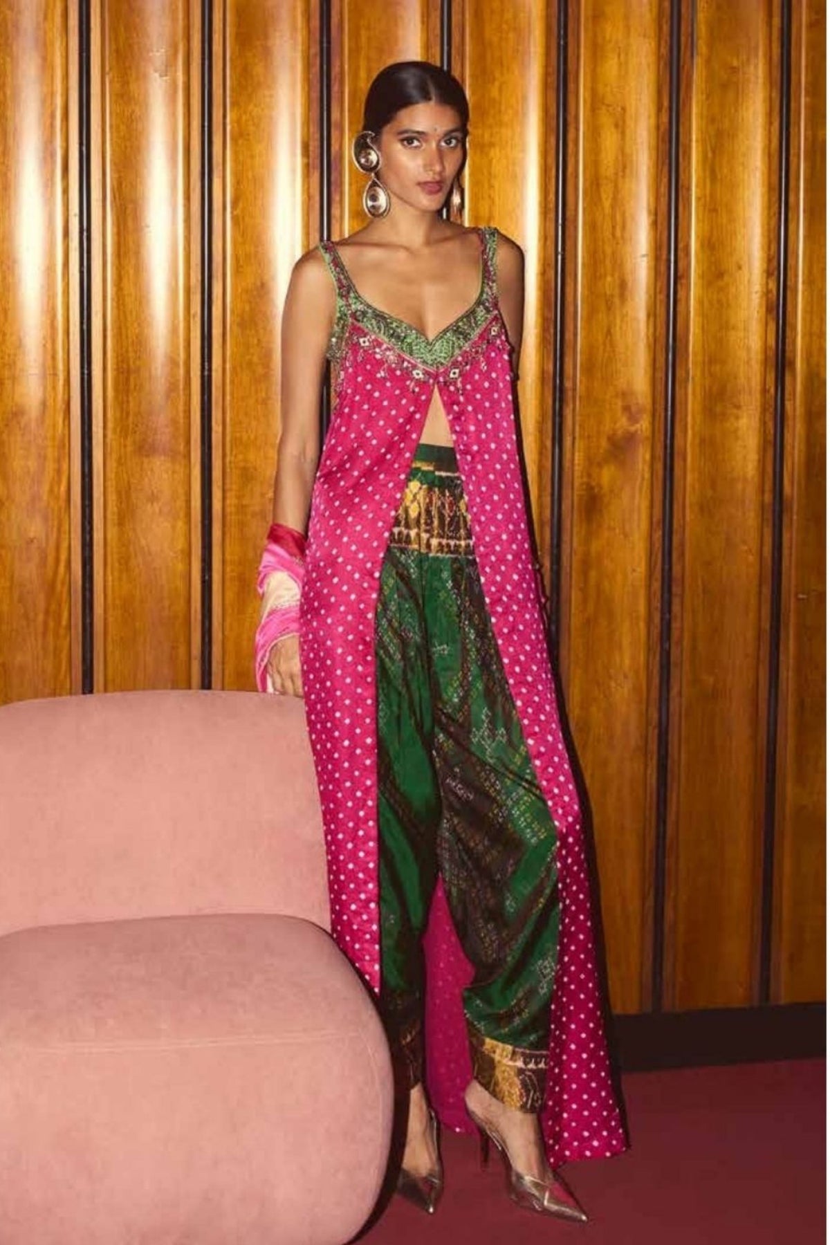 Naima Green Patola Kurta Set