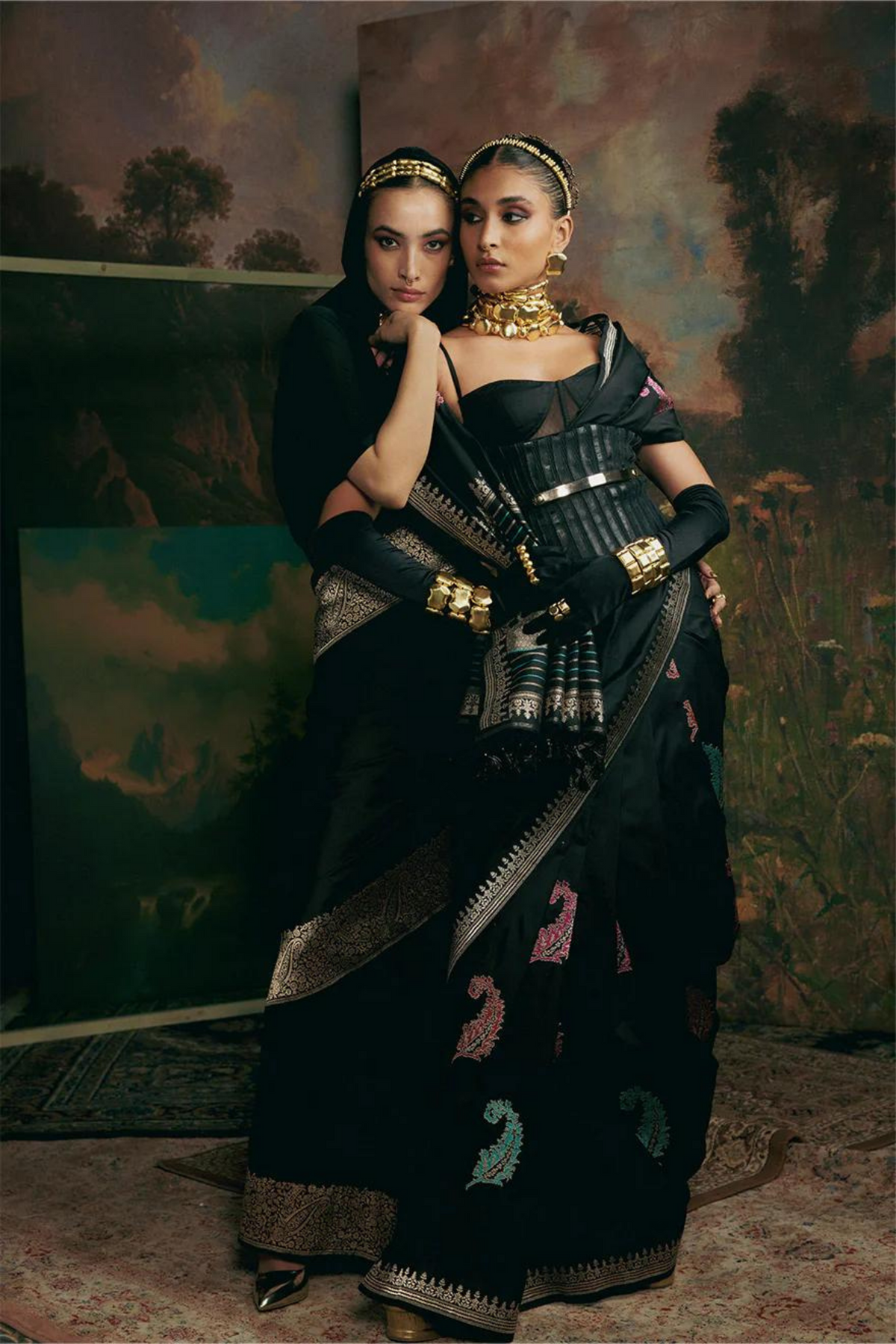 Handwoven Black Silk Saree