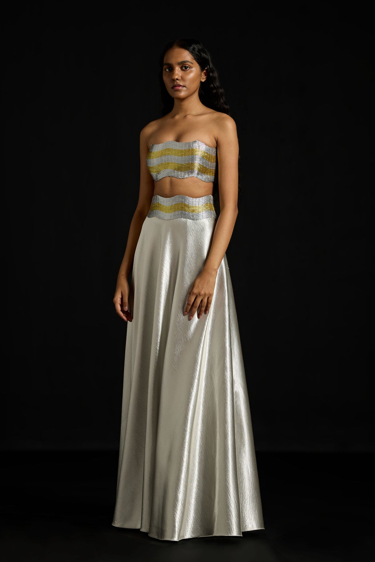 Metallic Wave Satin Ensemble
