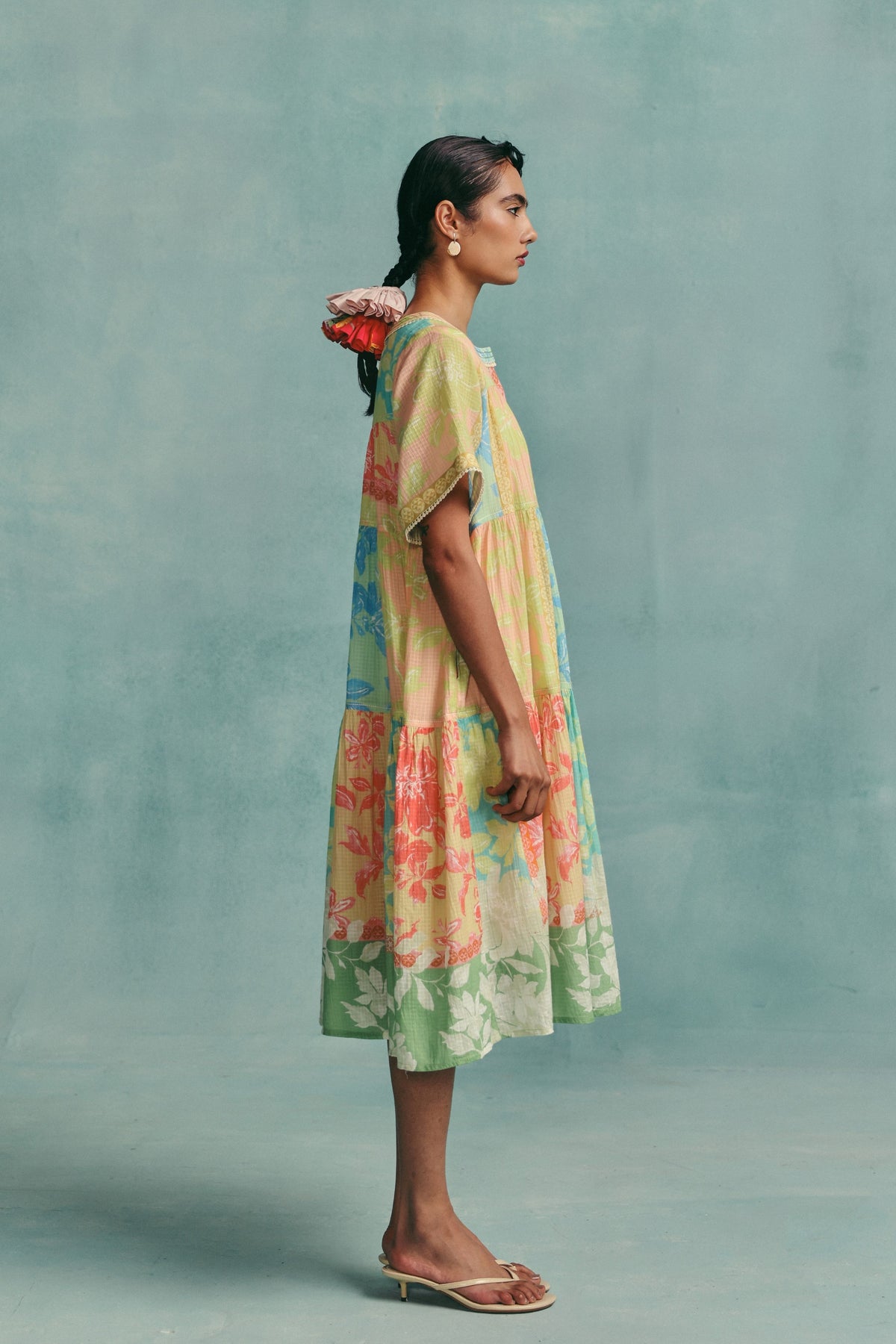 Patchwork Tiered Dress